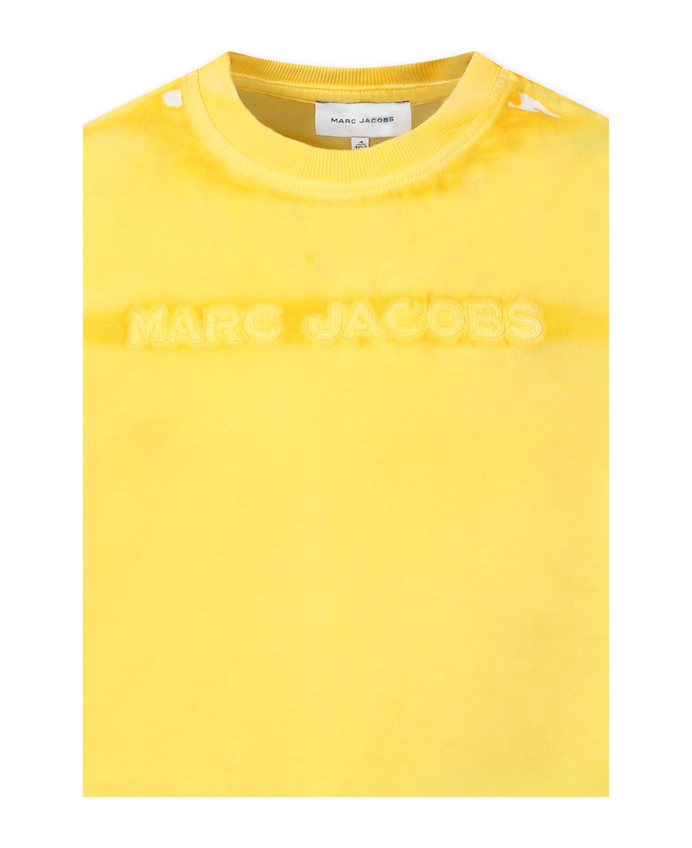 Little Marc Jacobs Yellow T-shirt For Kids With Logo - Yellow