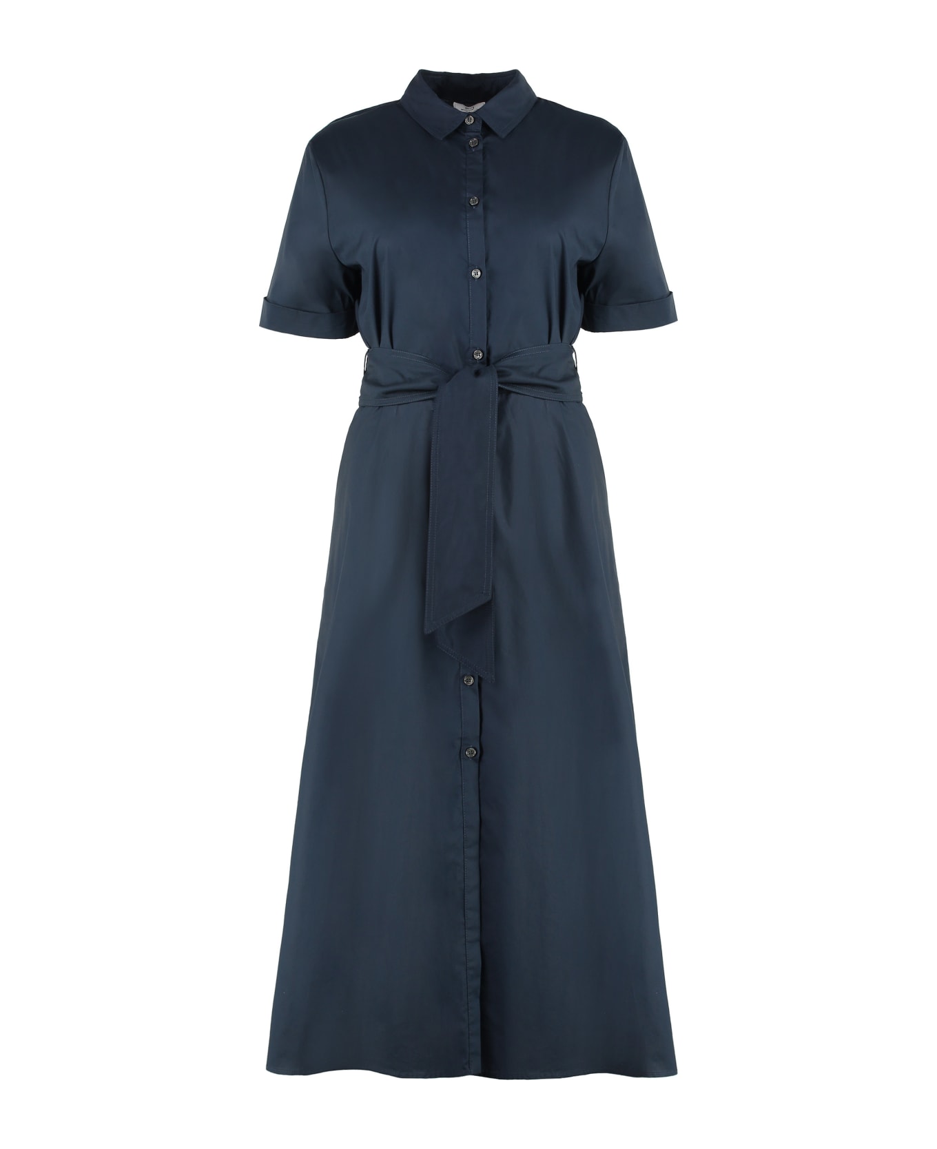 Woolrich Belted Cotton Shirtdress - blue ワンピース＆ドレス