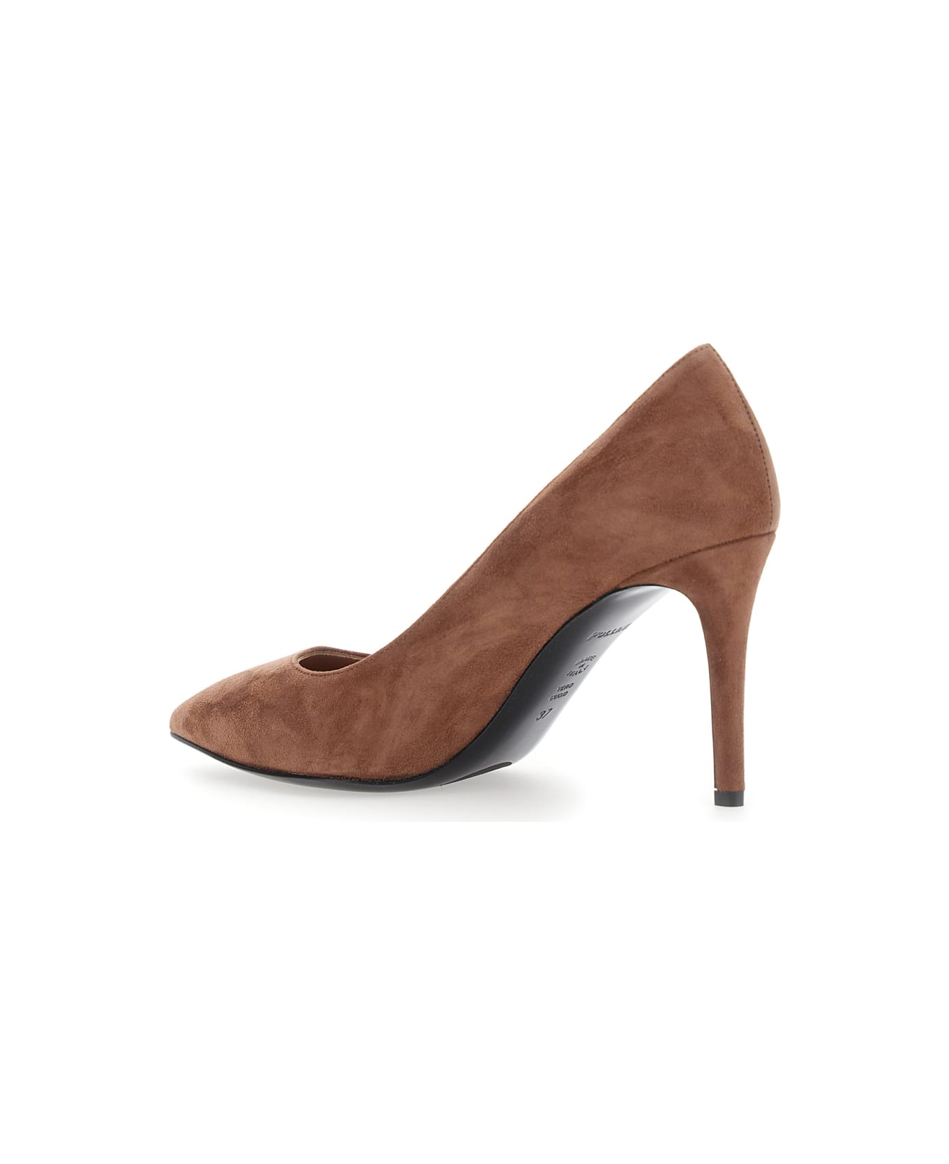 Pollini Brown Pumps With Stiletto High Heel In Suede Woman - Brown