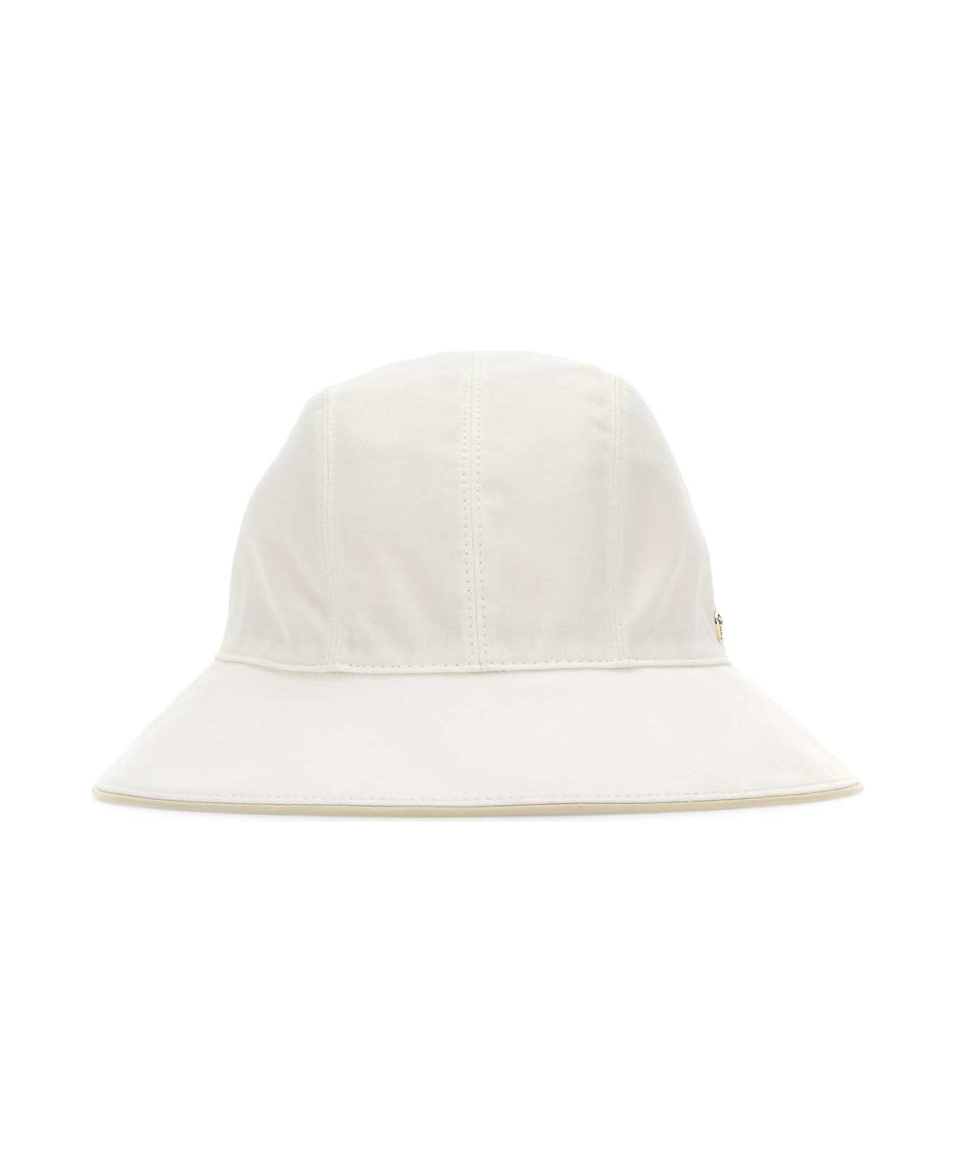 Helen Kaminski White Cotton Arya Bucket Hat - OFFWHITE