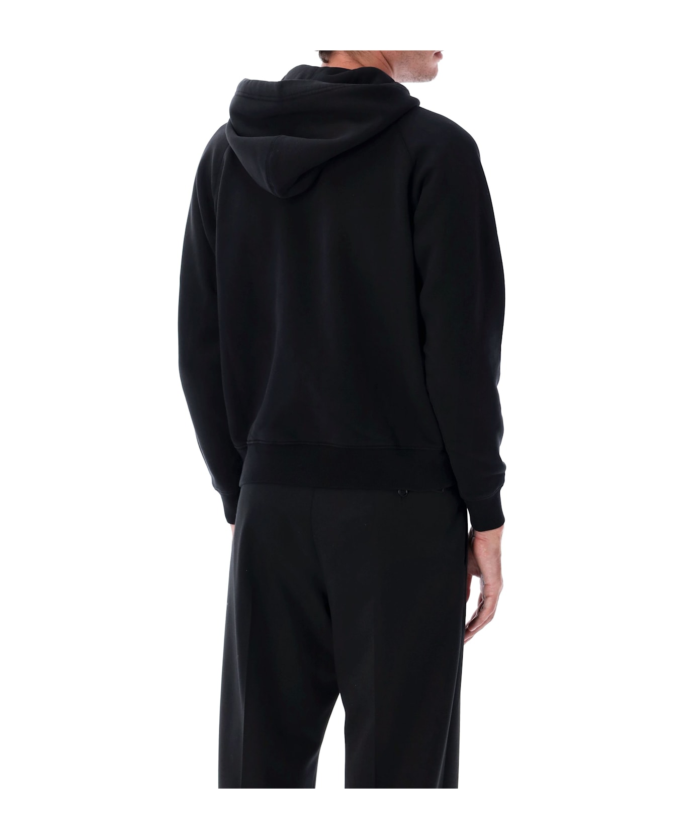 Tom Ford Cotton Zip-up Hoodie - BLACK