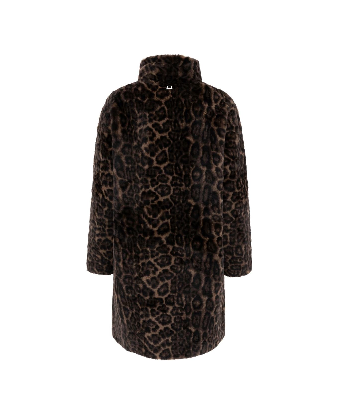 Apparis Blair Leopard Coat - Brown