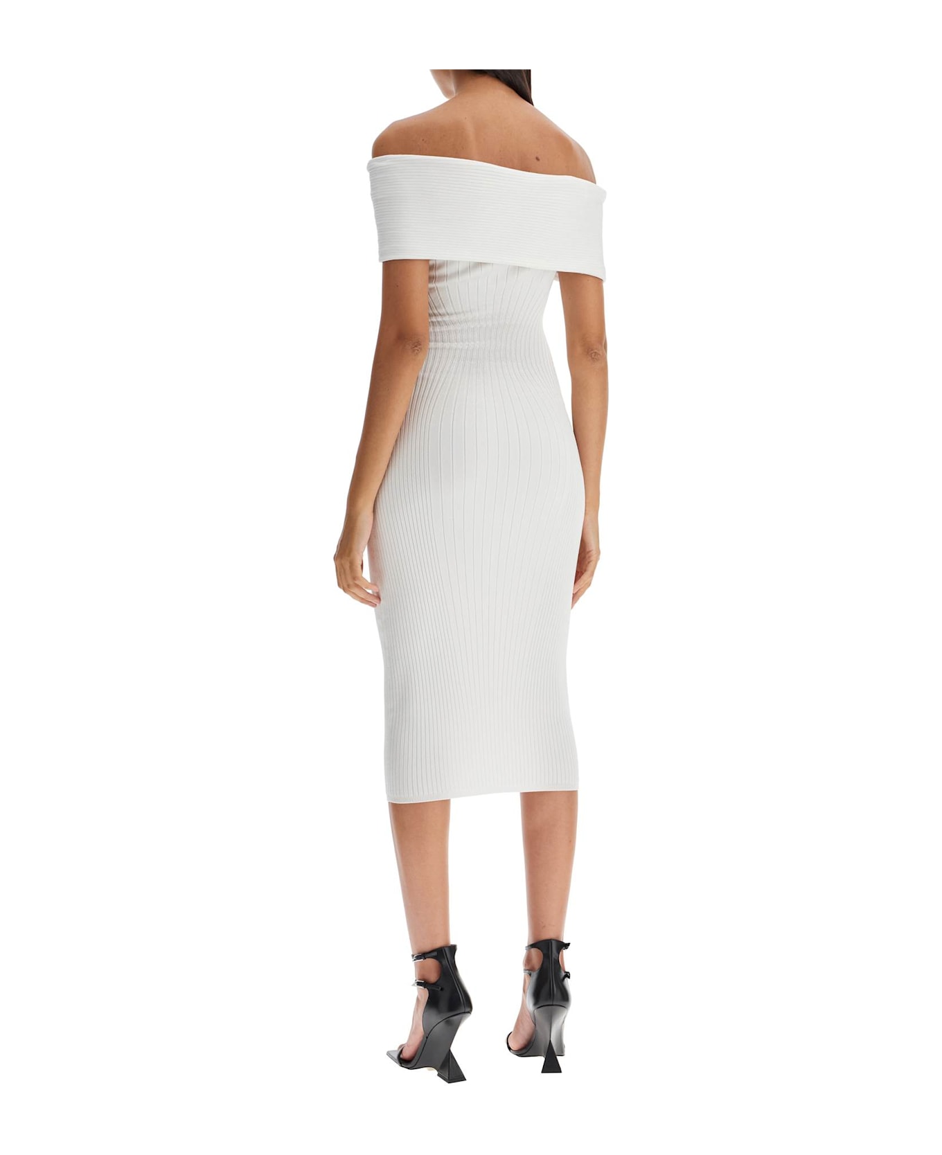 Mugler Off-shoulder Midi - OFF WHITE (White)