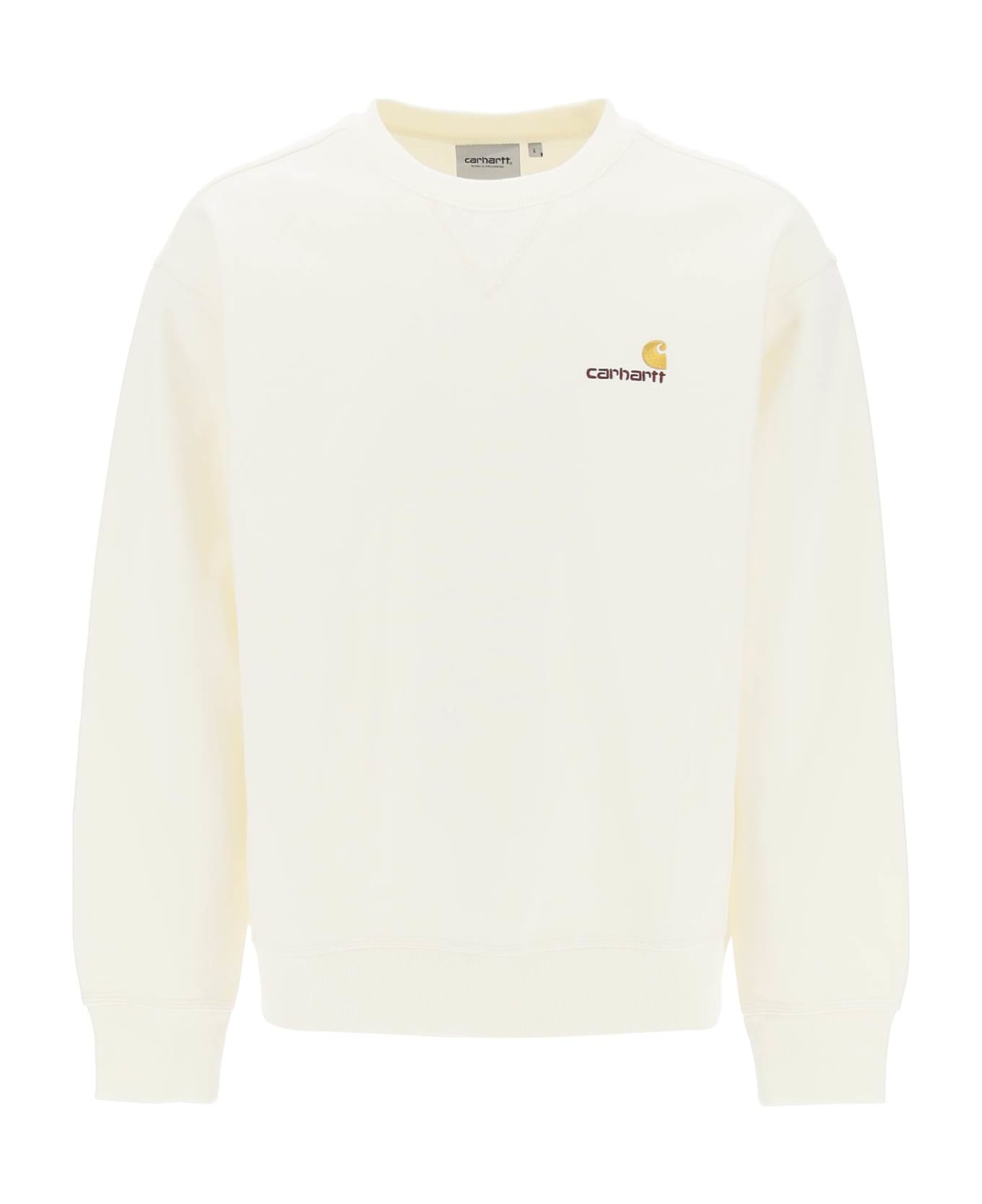 Carhartt American Script Crewneck Sweatshirt - WAX (White)