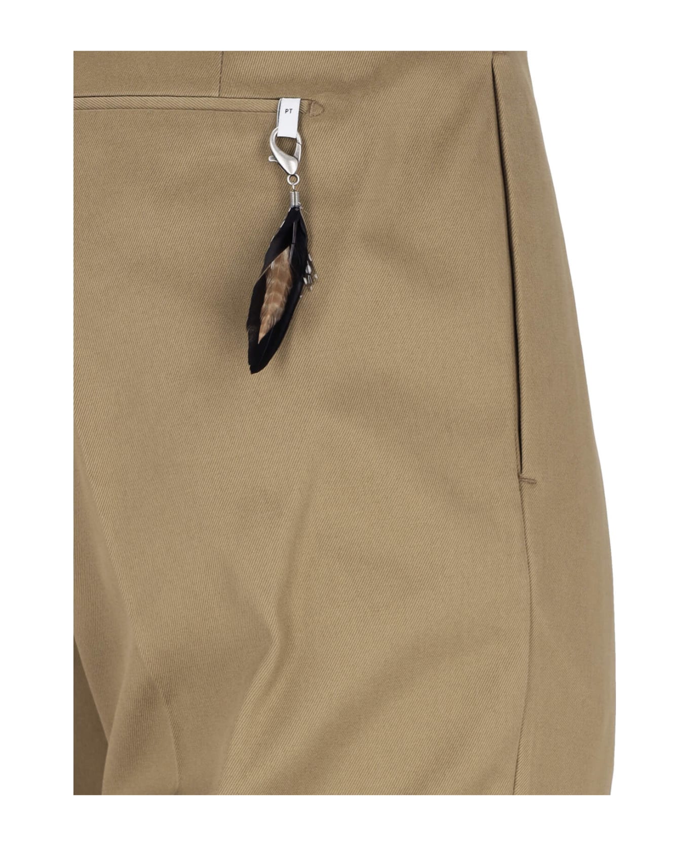 PT Torino Pleated Pants - Beige