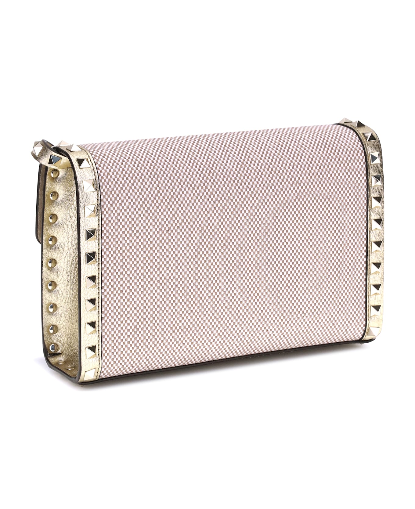 Valentino Garavani Small Canvas Rockstud Shoulder Bag