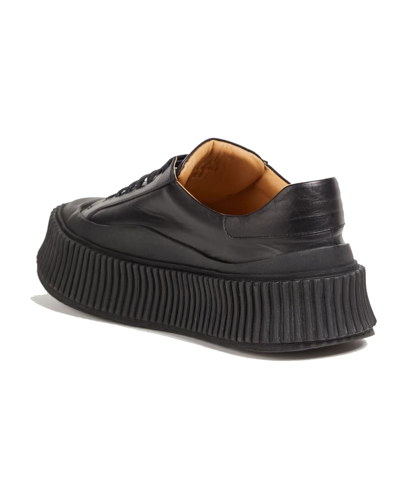 Jil Sander Leather Sneakers - Black
