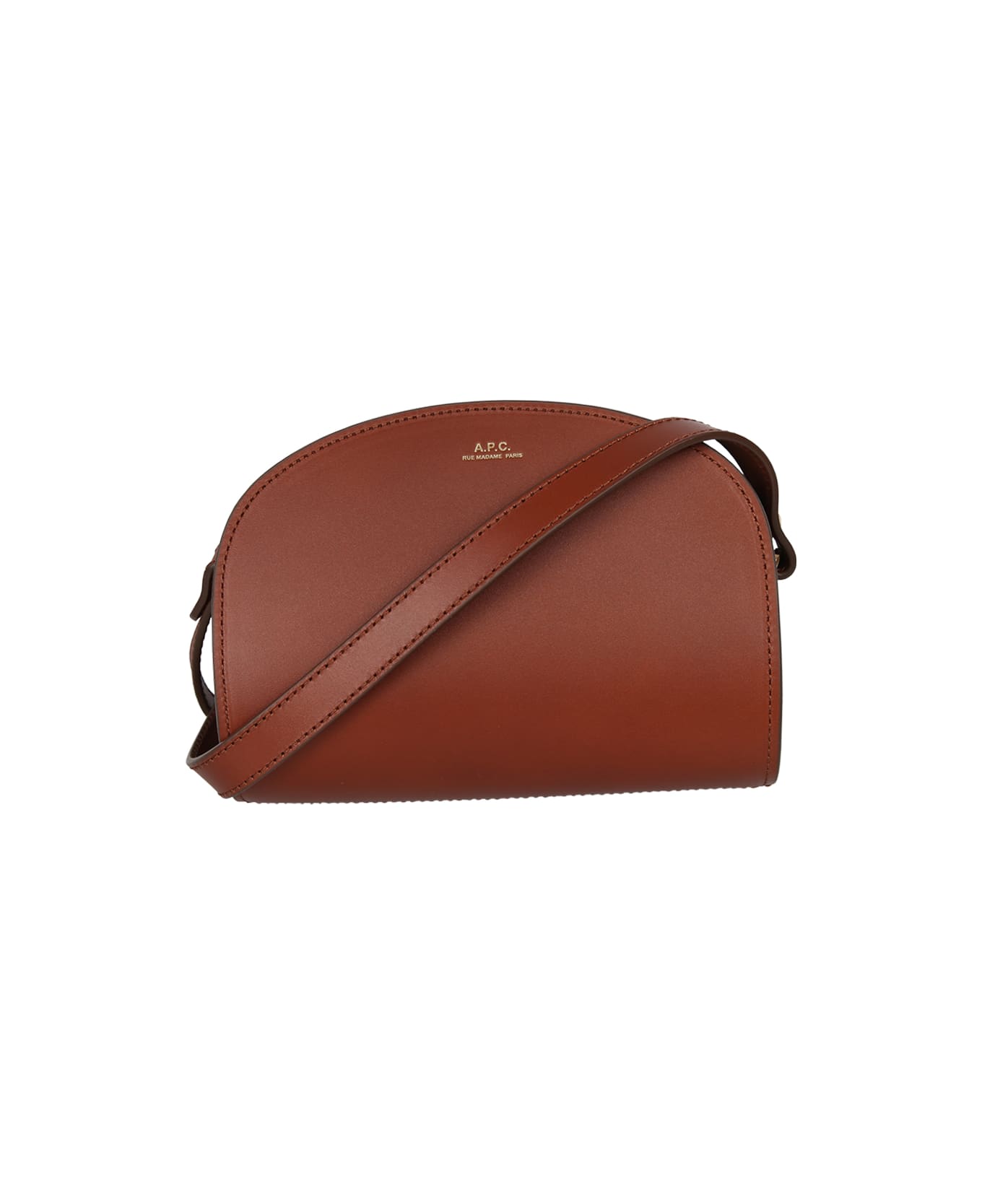 A.P.C. Demi Lune Mini Bag Brown - Brown