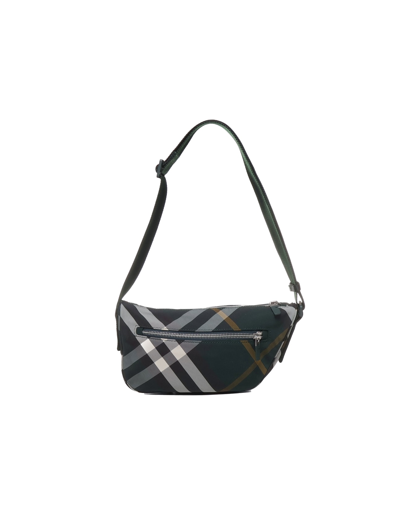 Burberry Check Pouch Bag - GREEN