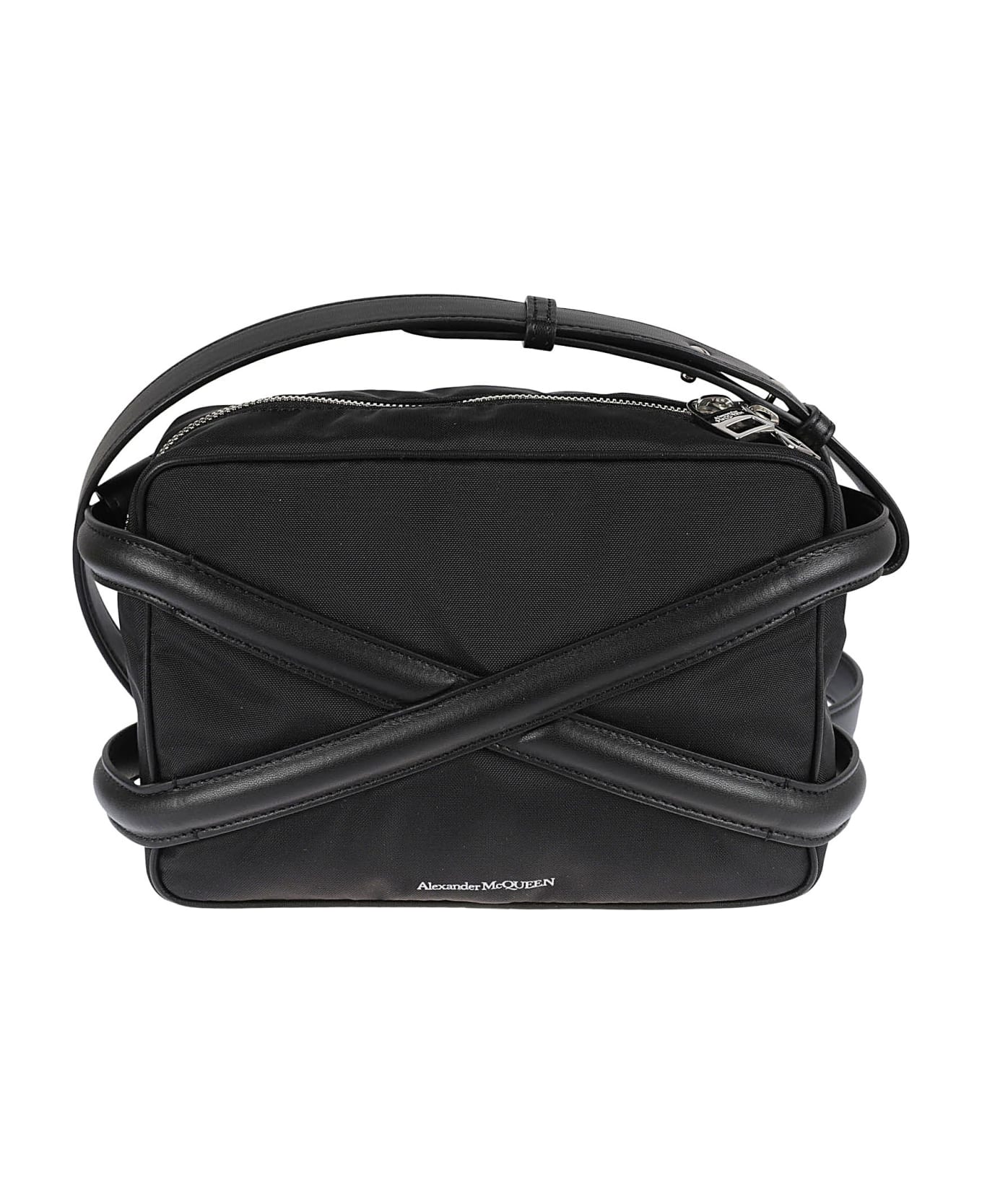 Alexander McQueen Cross Top Zip Shoulder Bag - Black