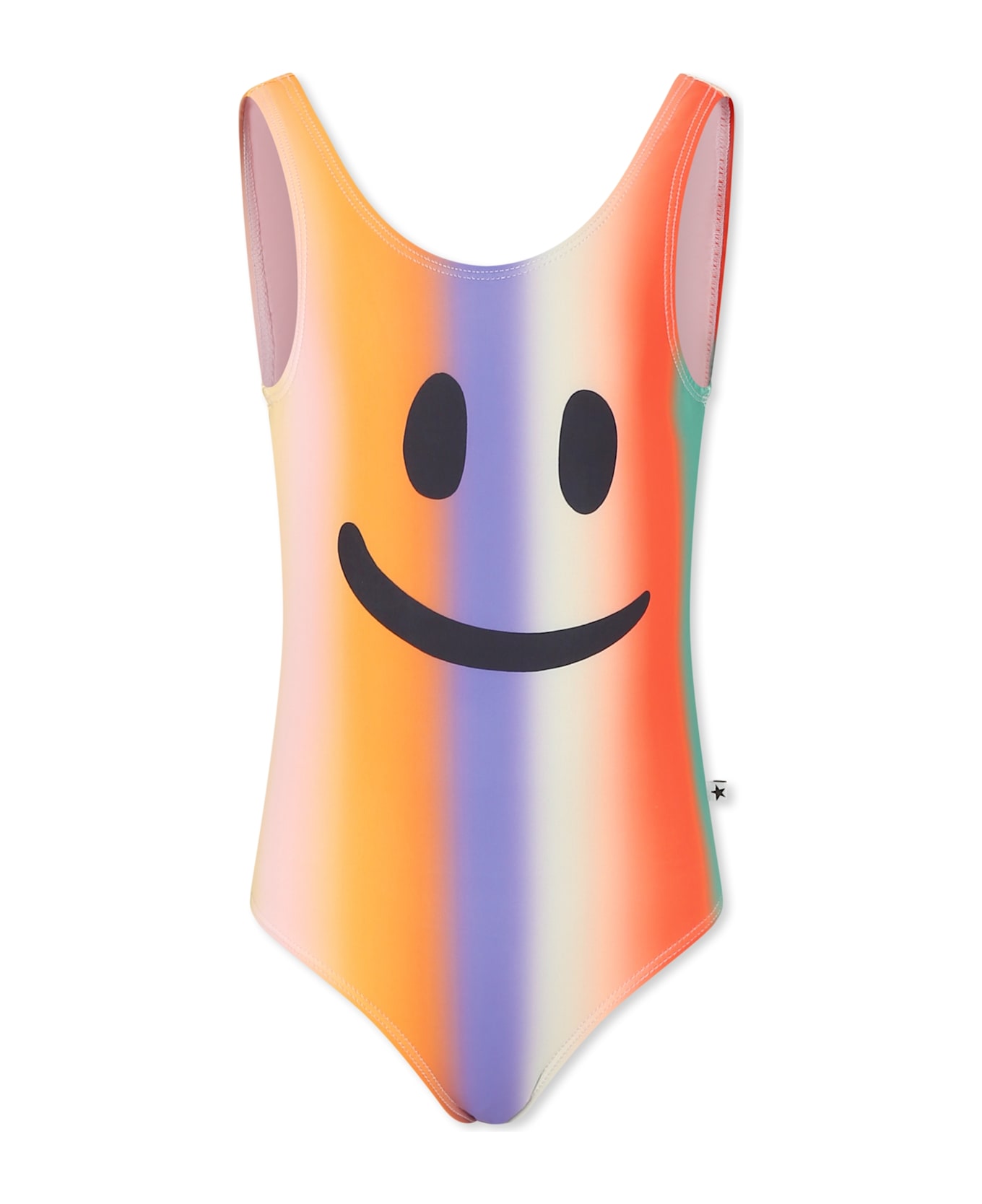 Molo Multicolor Swimsuit For Girl With Smiley - Multicolor