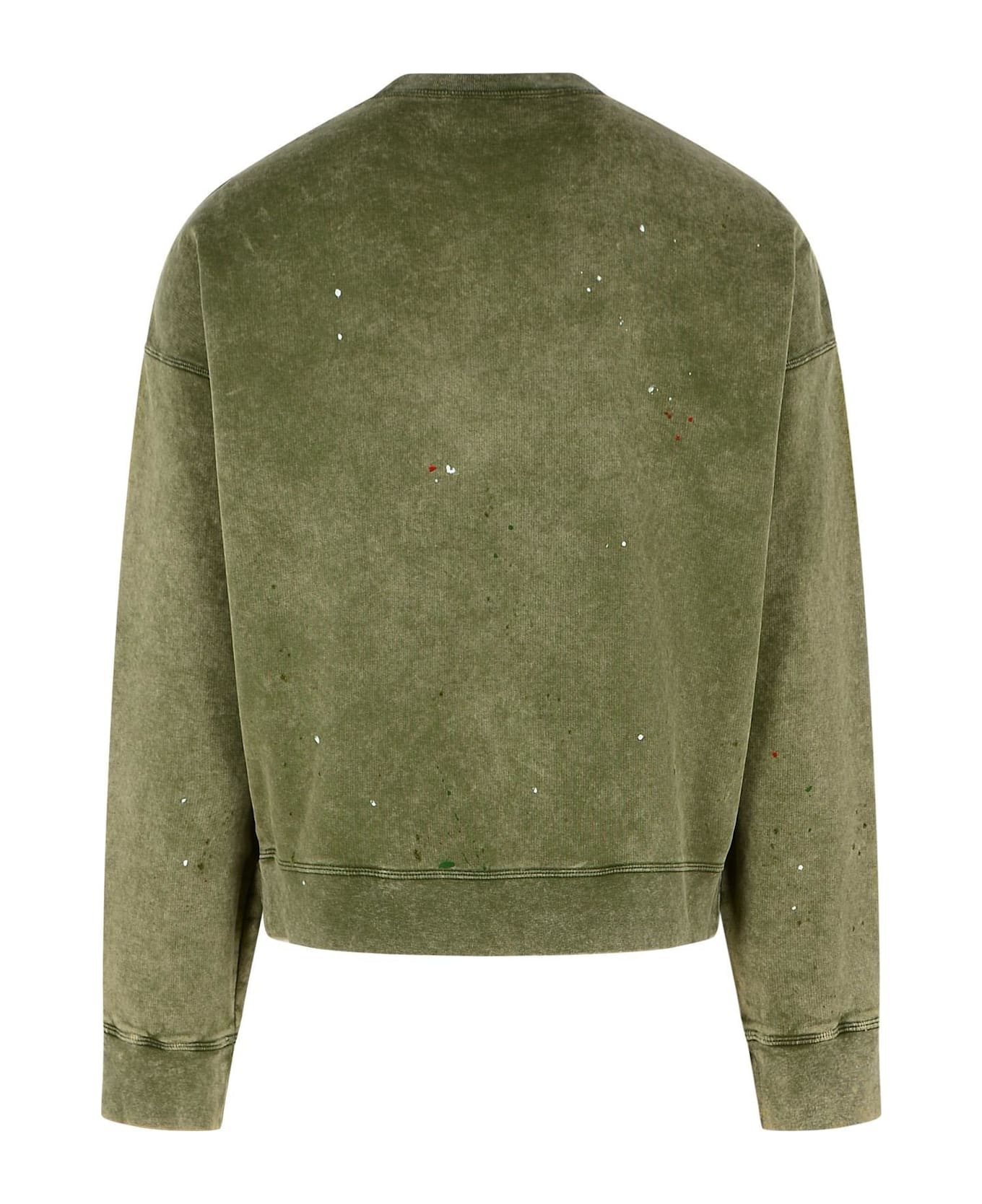 Dsquared2 Marble Dyed Vanish Spot Cypro Fit Sweatshirt - GREEN