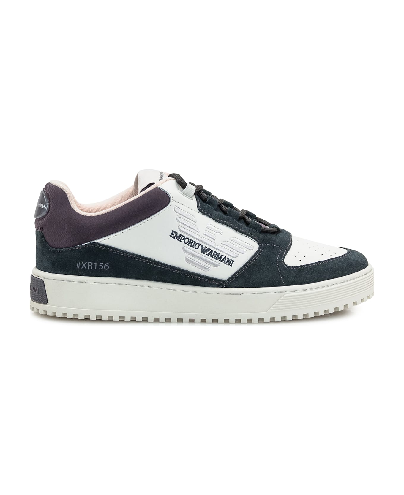 Emporio Armani Sneaker - OFF WHT+GREEN+D.GREY