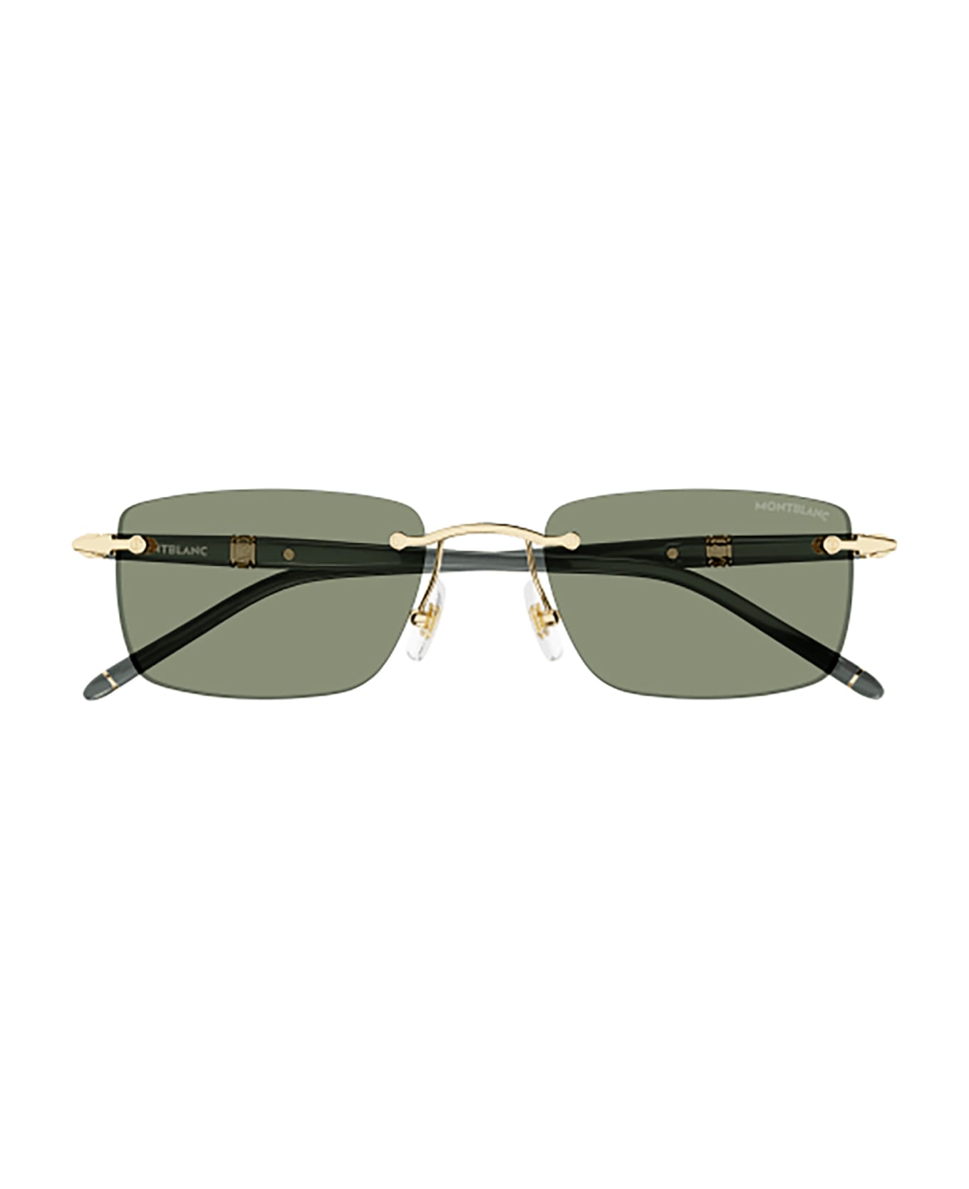 Montblanc MB0344S Sunglasses - Gold Grey Green サングラス