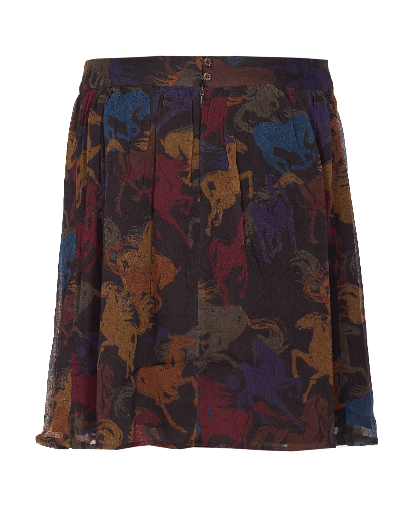 Zadig 
Voltaire Jadys Mousseline Horses Skirt - Brown