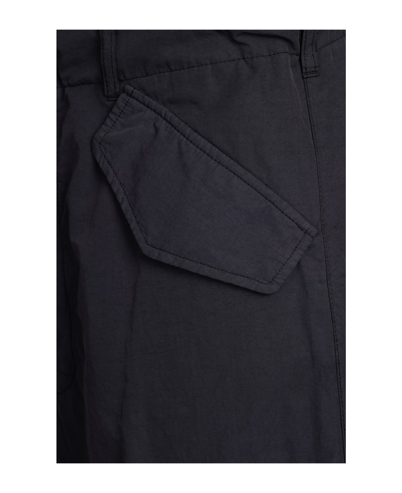 Laneus Pants In Black Cotton - black ボトムス