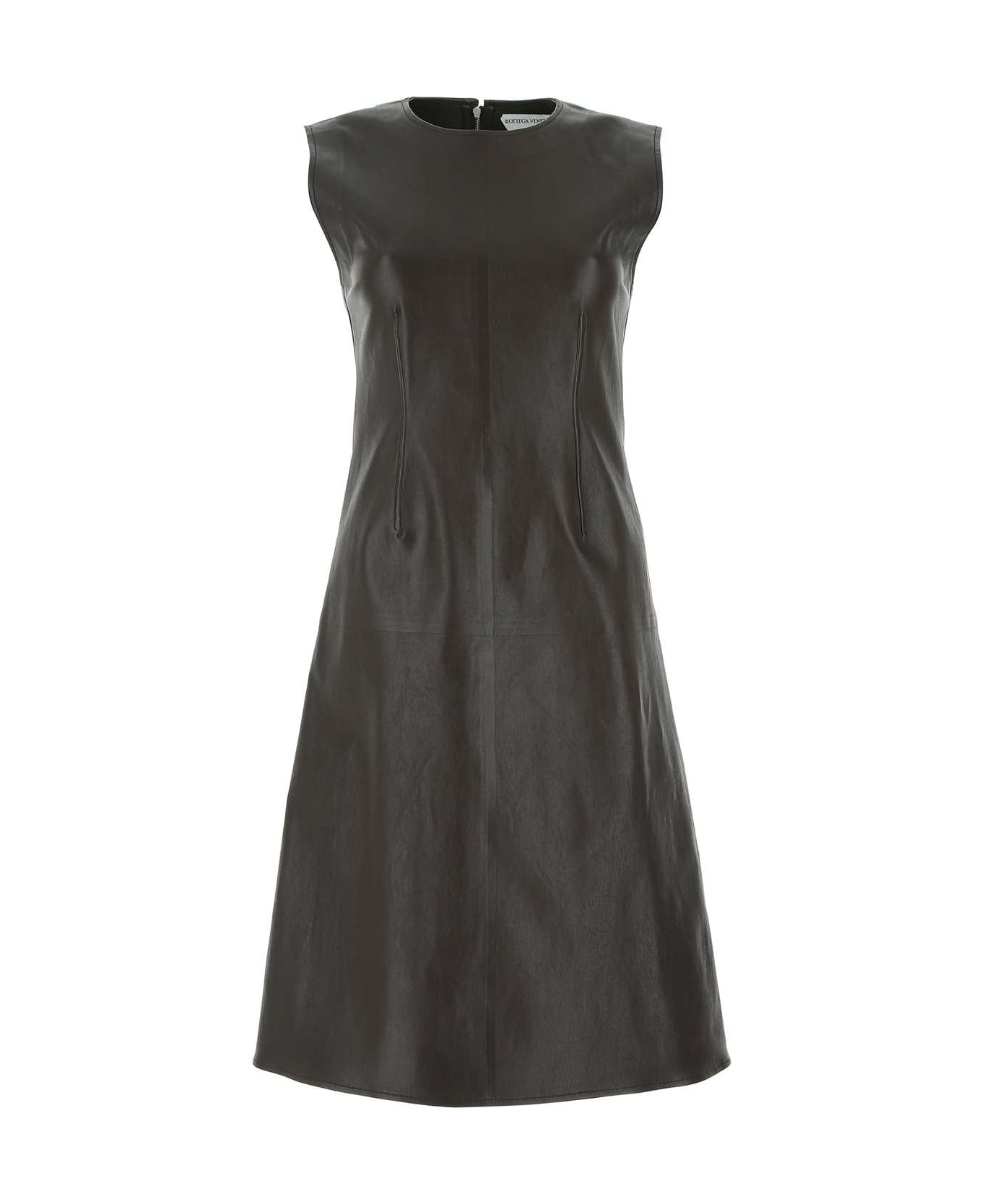 Bottega Veneta Dark Brown Nappa Leather Dress - 2113