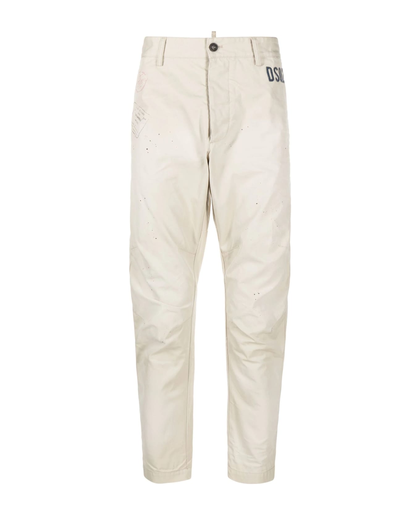 Dsquared2 Stamps Sexy Chino Trousers - Beige