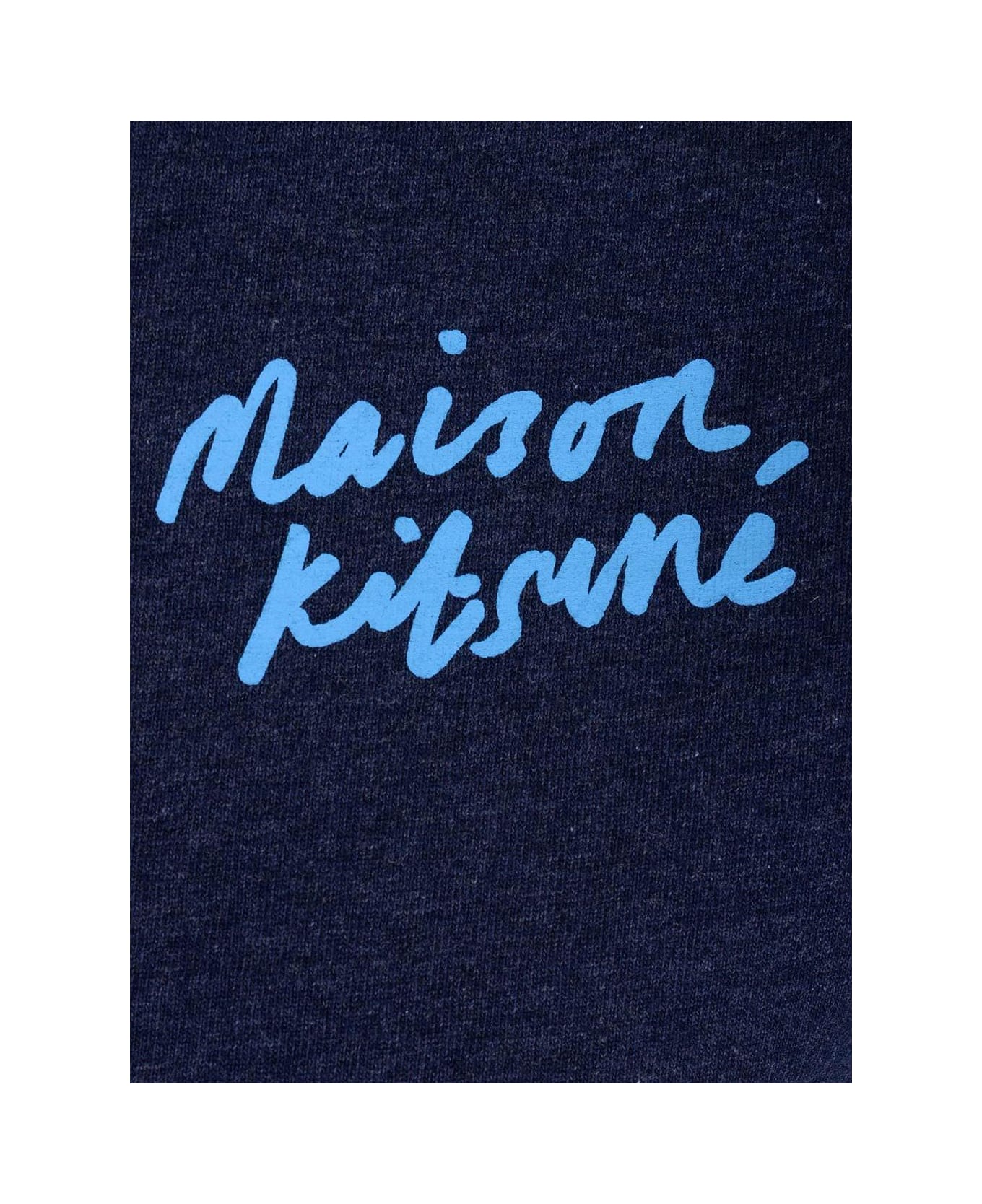 Maison Kitsuné Mini Handwriting Logo Print T-shirt - Blue