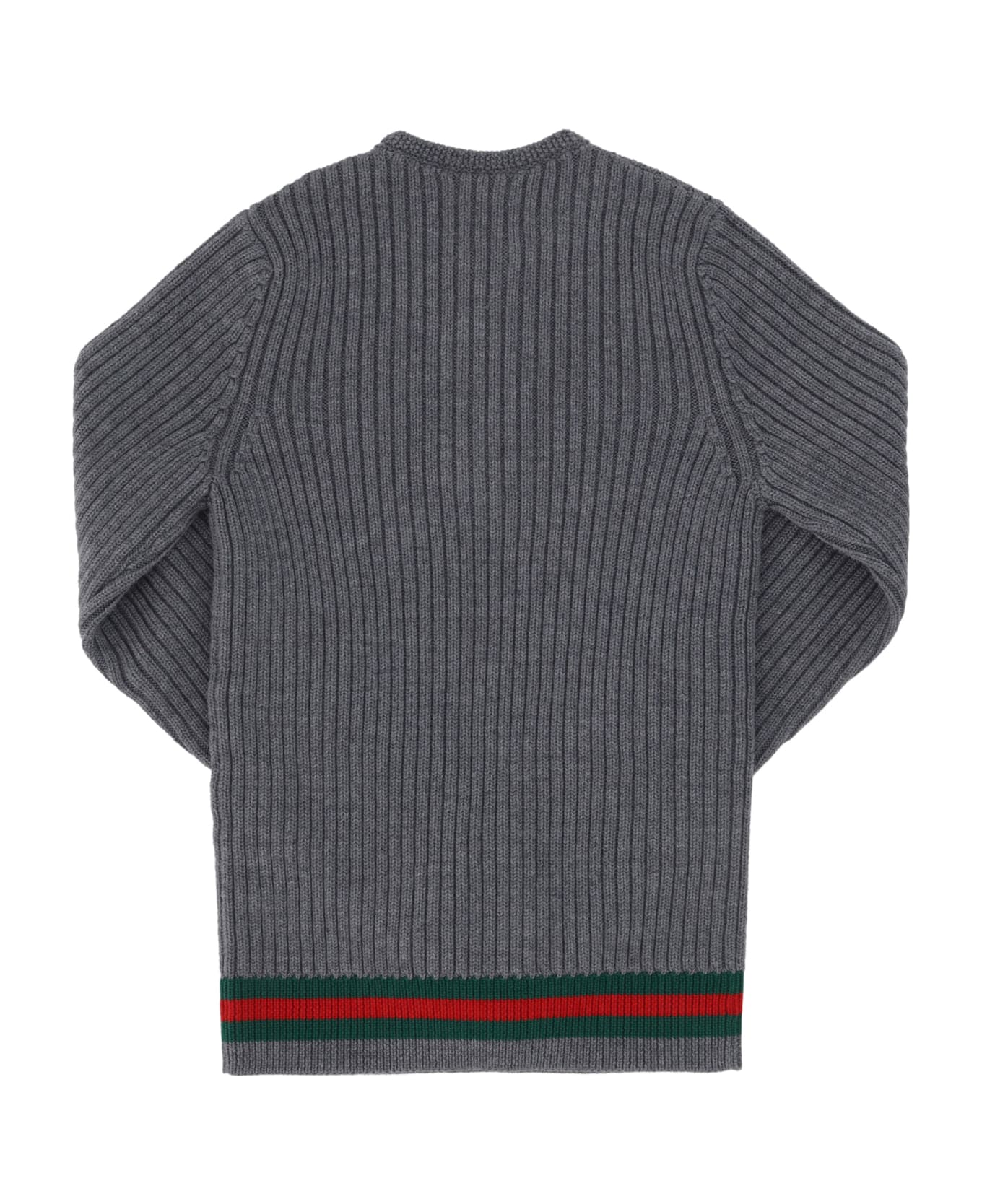 Gucci Sweater For Boy - Grey/green/red ニットウェア＆スウェットシャツ