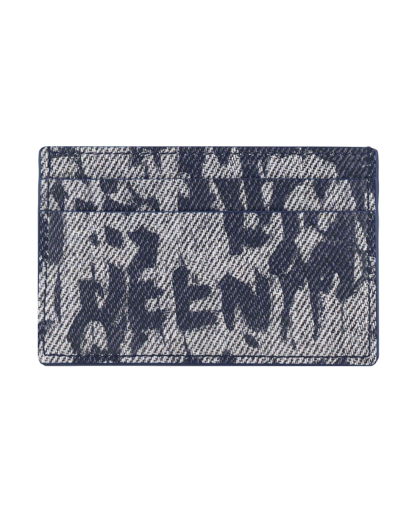 Alexander McQueen Card Holder - Dk Blue/ivory