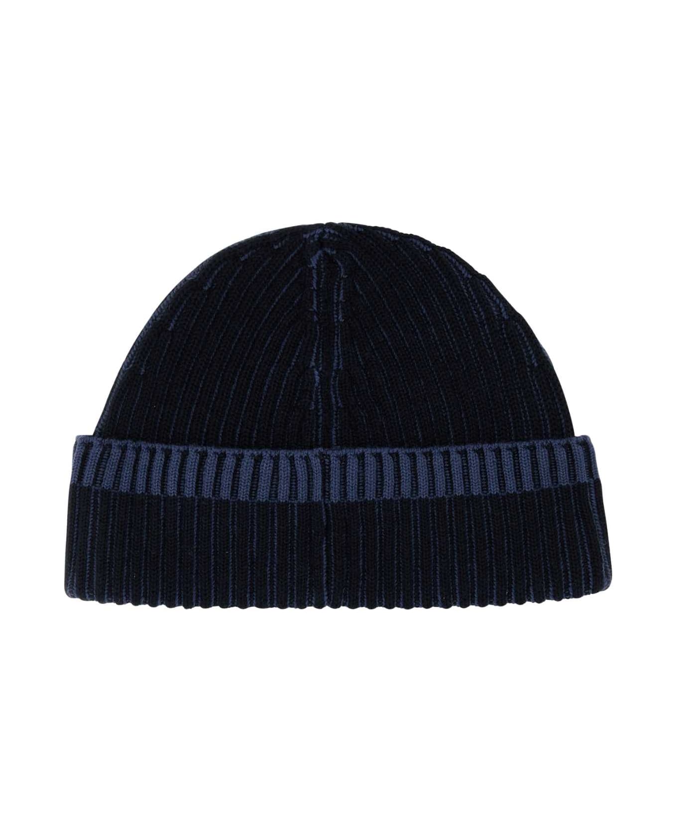 Stone Island Wool Beanie - NAVYBLUE