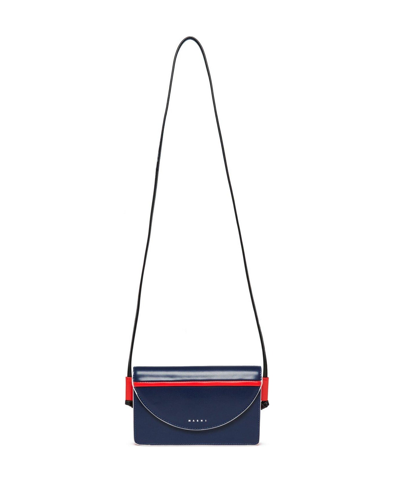 Marni Logo Printed Foldover Top Shoulder Bag | italist