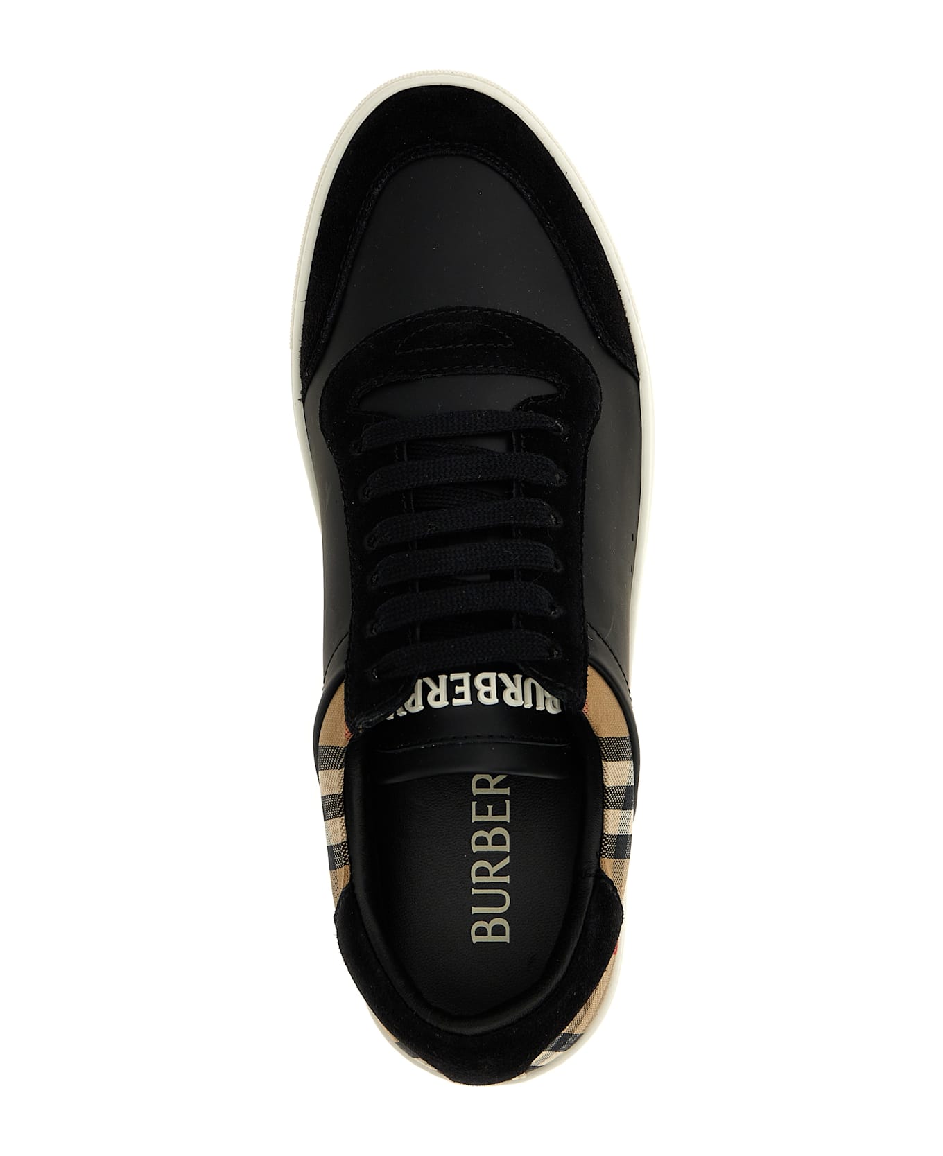 Burberry Check Insert Sneakers - Black  