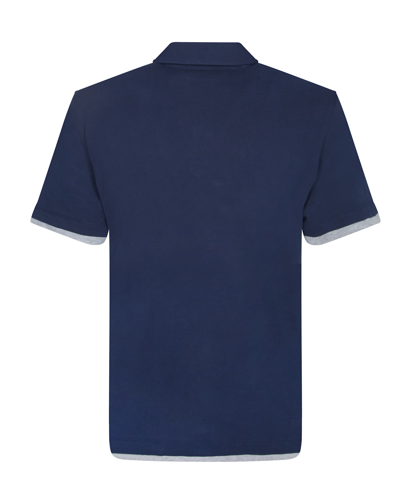 Brunello Cucinelli Blue Piquet Polo Shirt - Blue