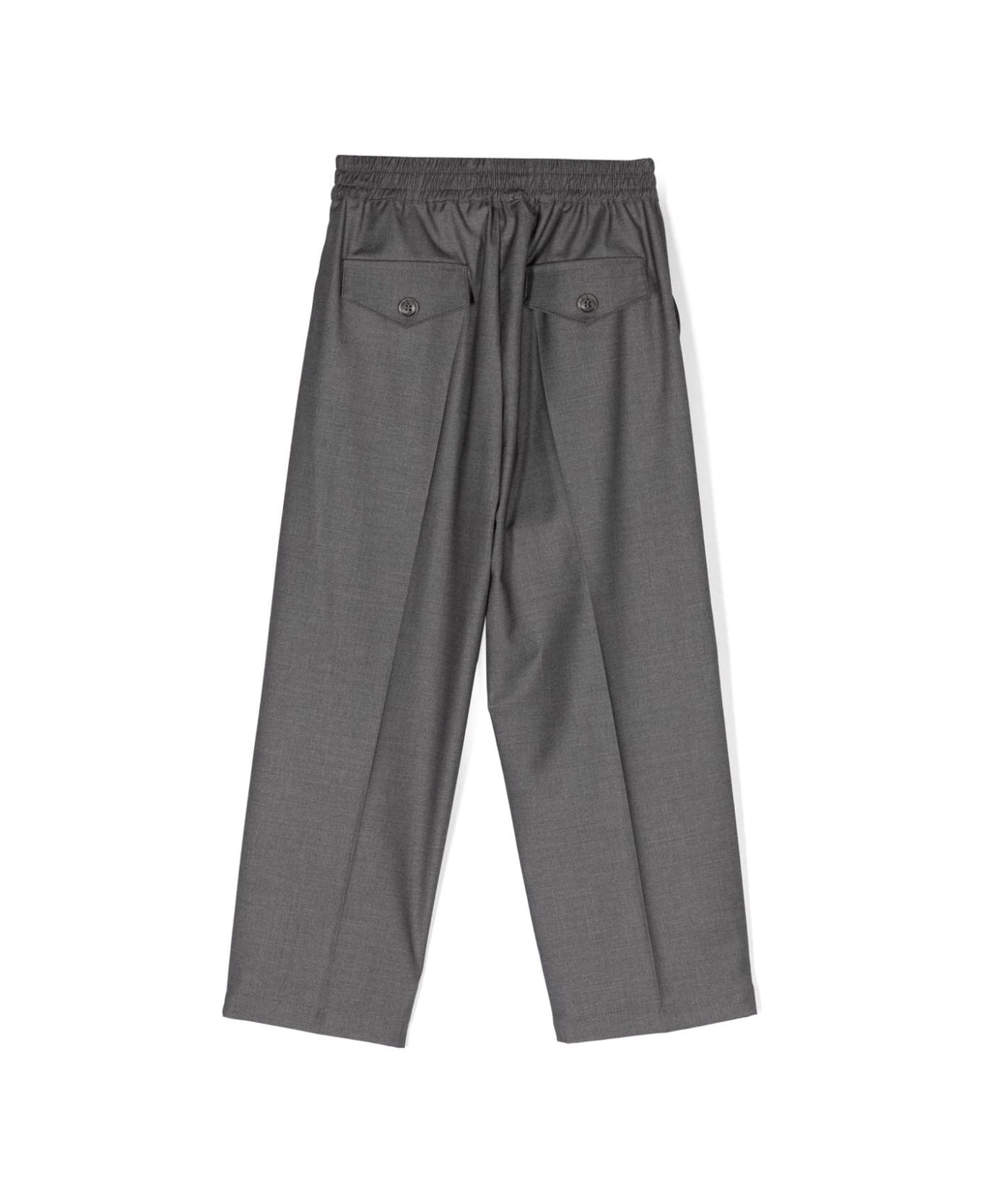 Douuod Straight High-waisted Trousers - Gray ボトムス