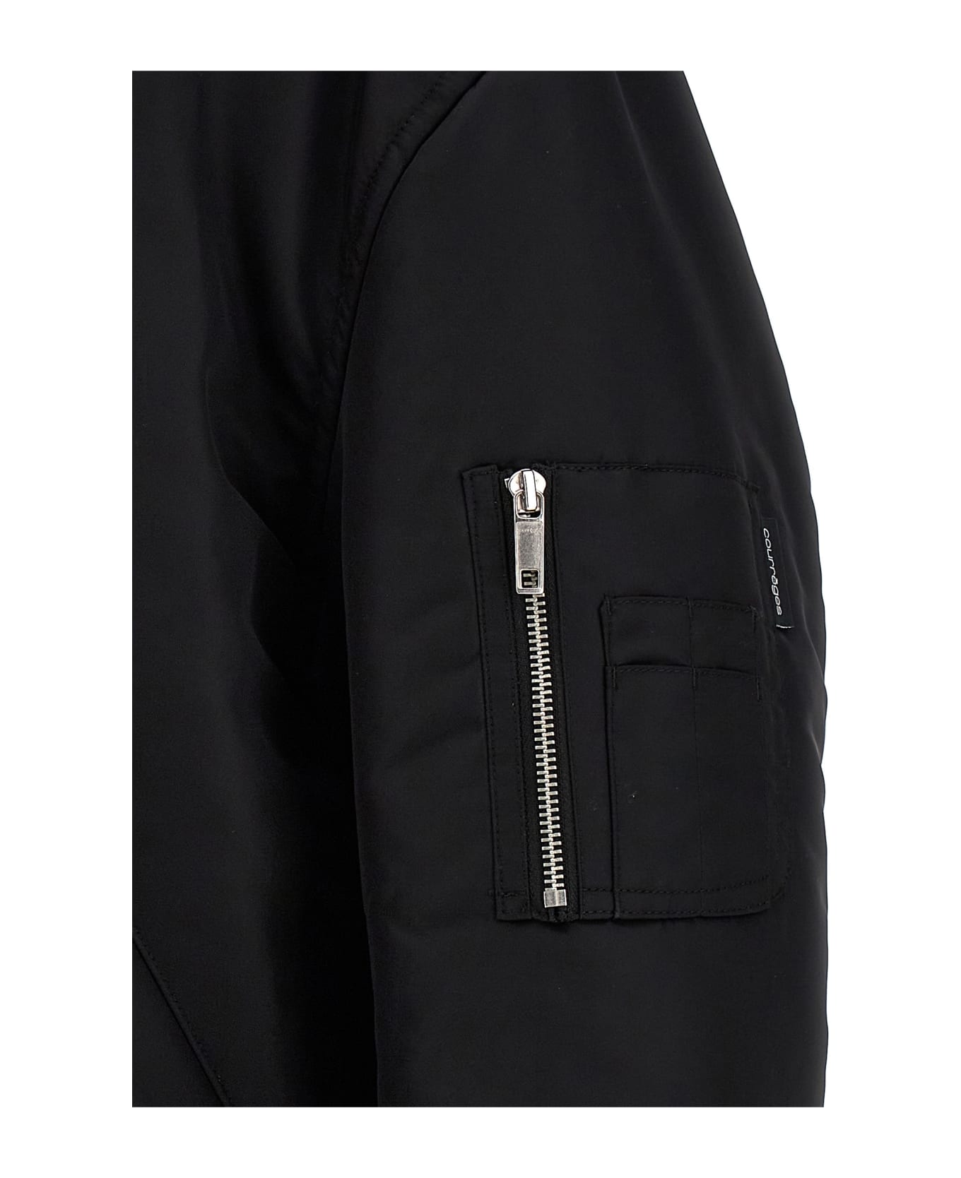 Courrèges 'embroidered Nylon' KIDS Jacket - BLACK