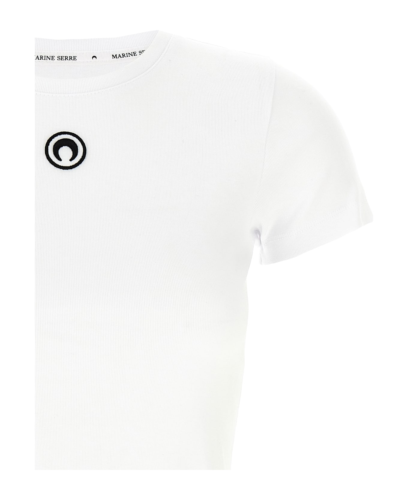 Marine Serre 
moon Logo
 T-shirt - White/Black