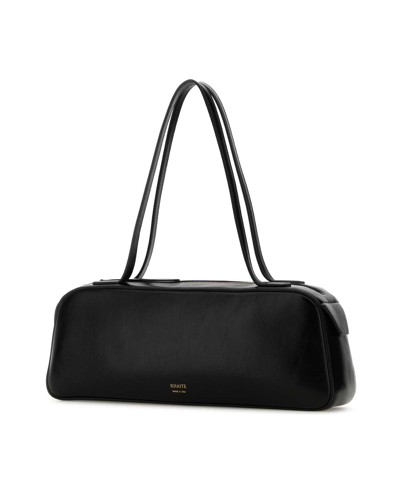 Khaite Black Leather Simona Shoulder Bag - BLACK