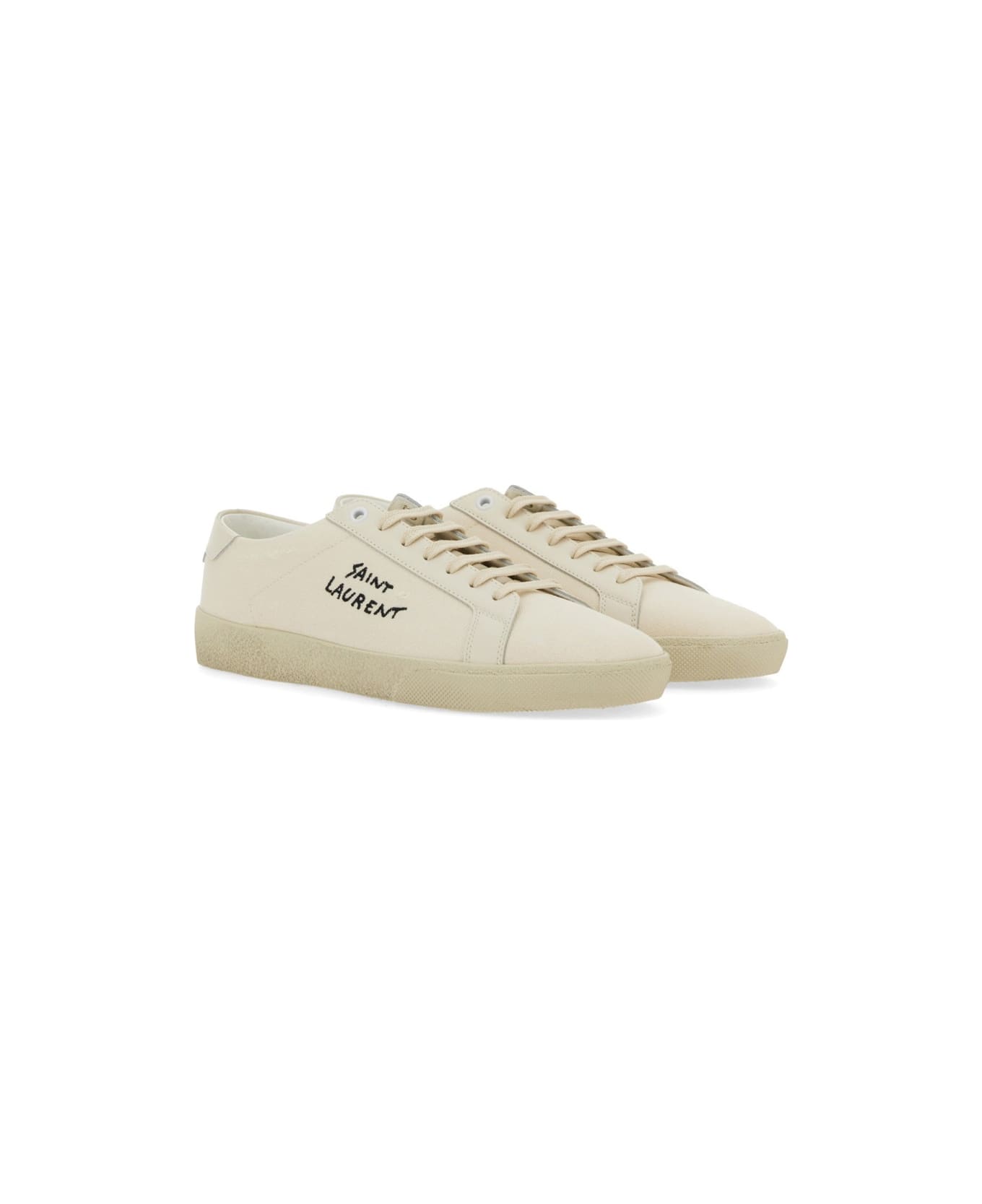 Saint Laurent Sl06 Signa Sneakers - BEIGE