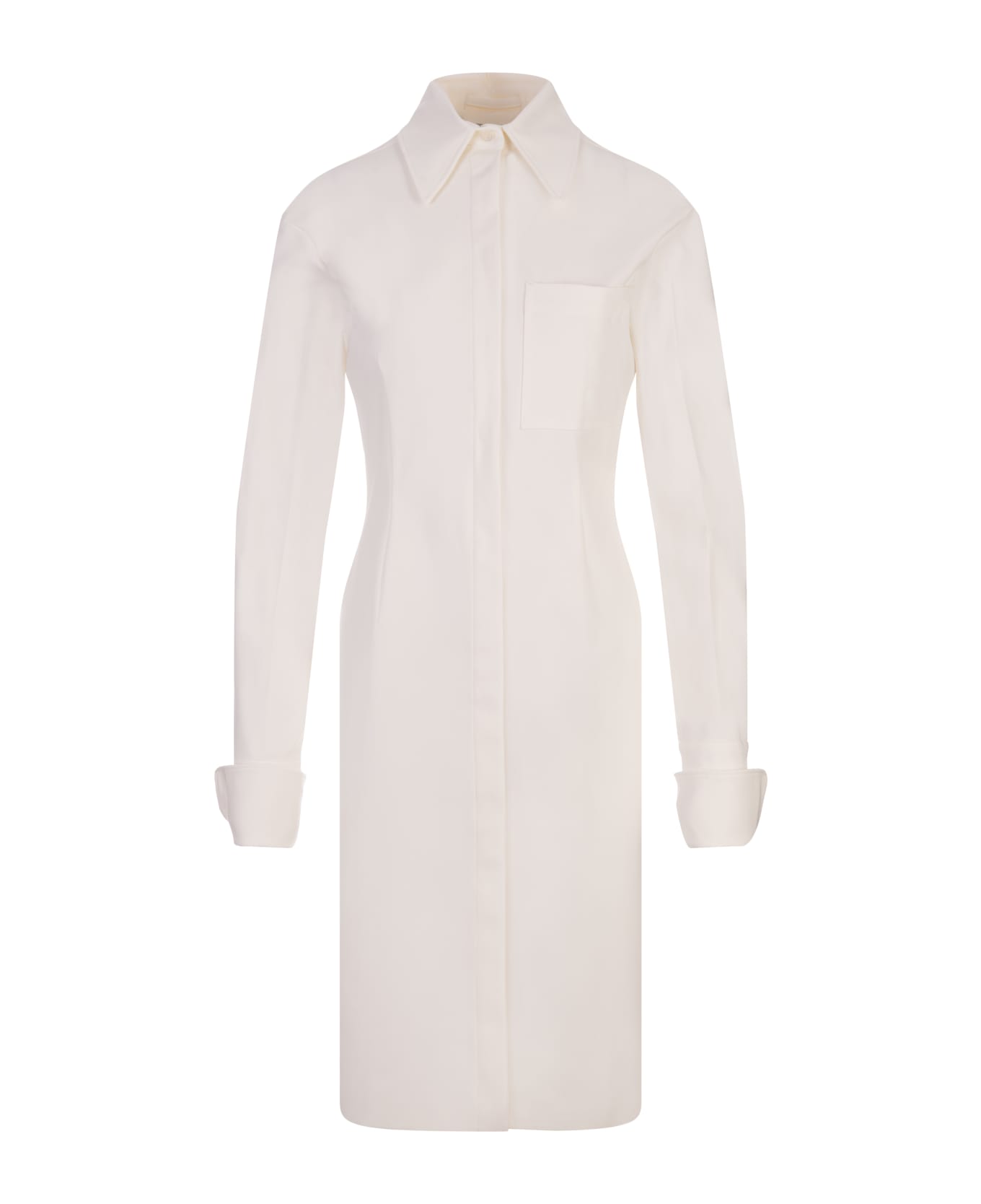 SportMax White Felino Shirt Dress - White ワンピース＆ドレス