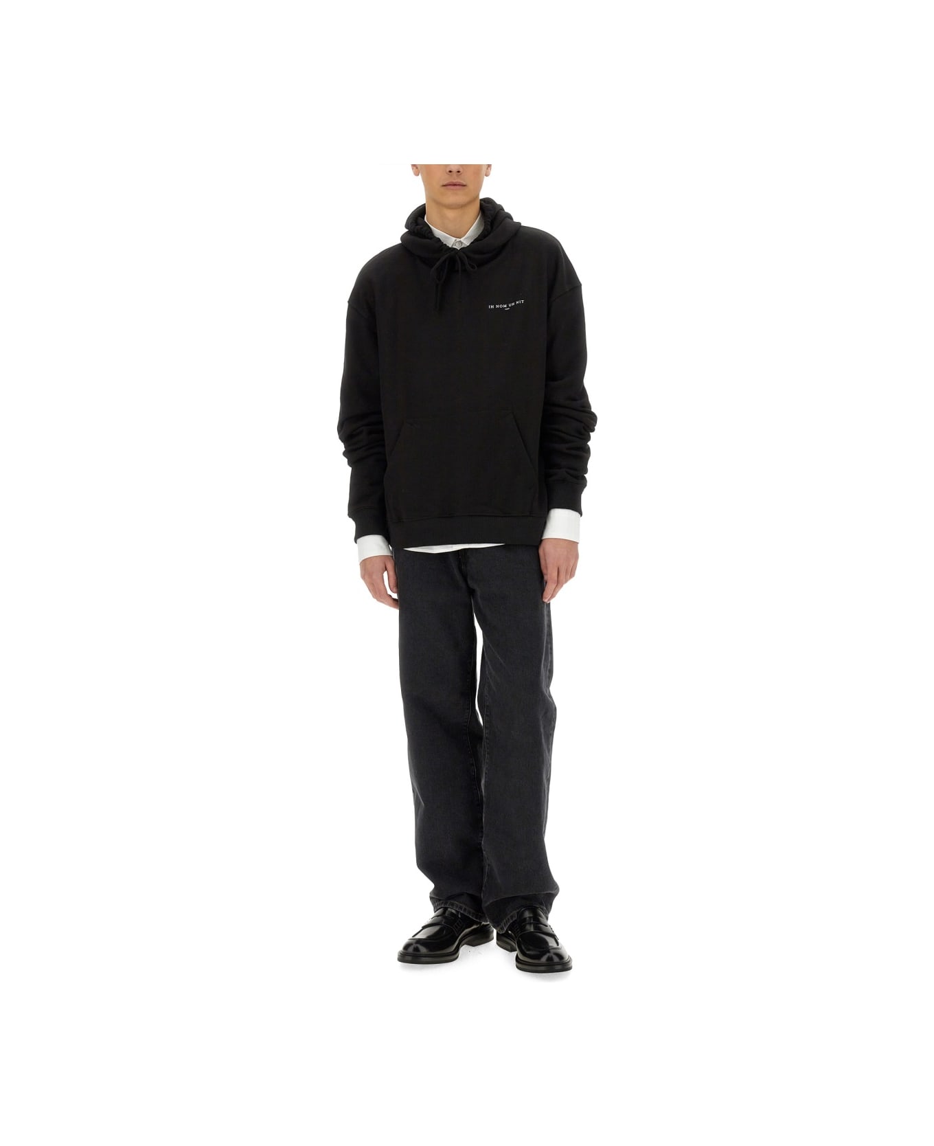 ih nom uh nit Hoodie - BLACK