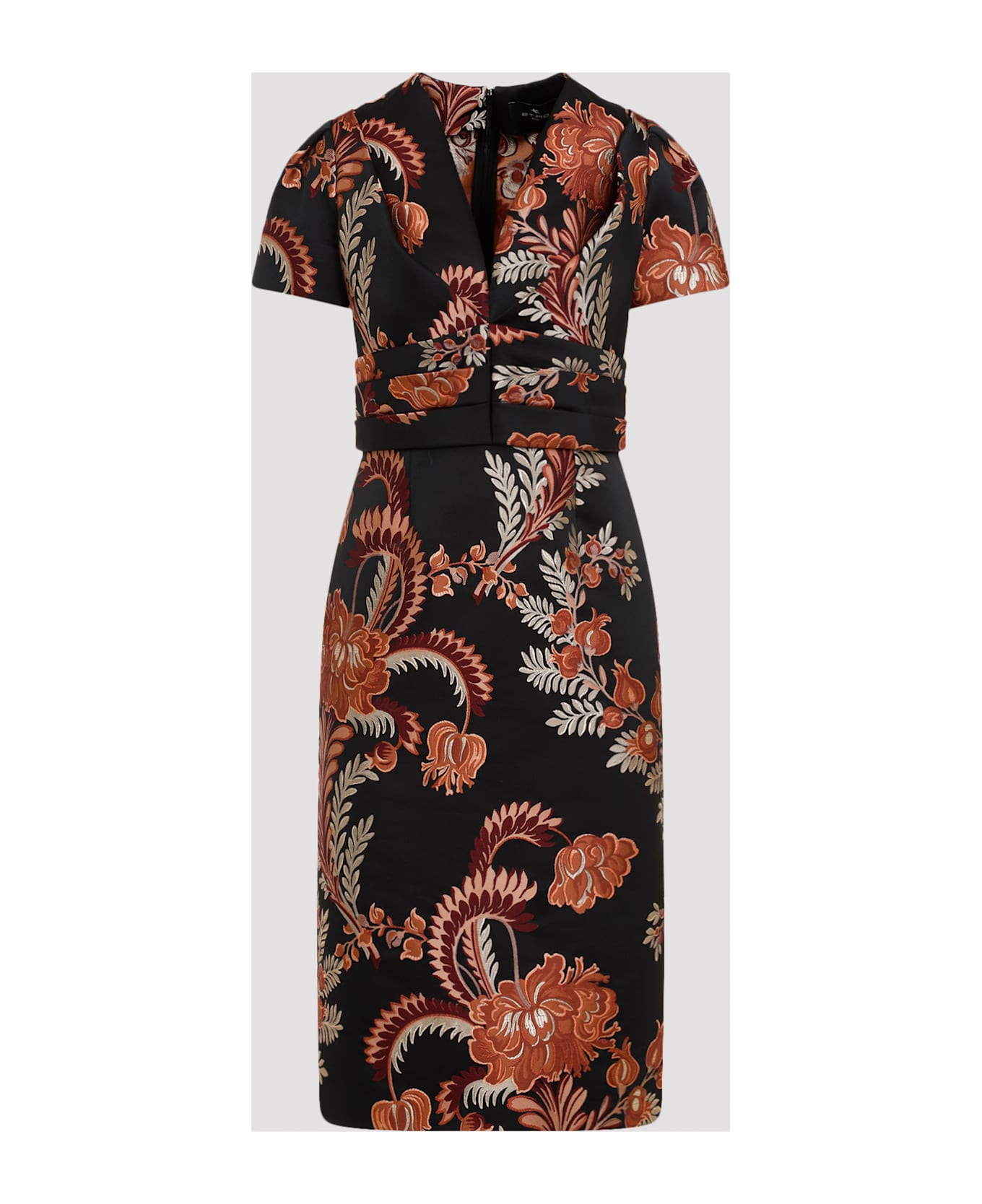 Etro Jacquard Midi Dress - Multicolor Black