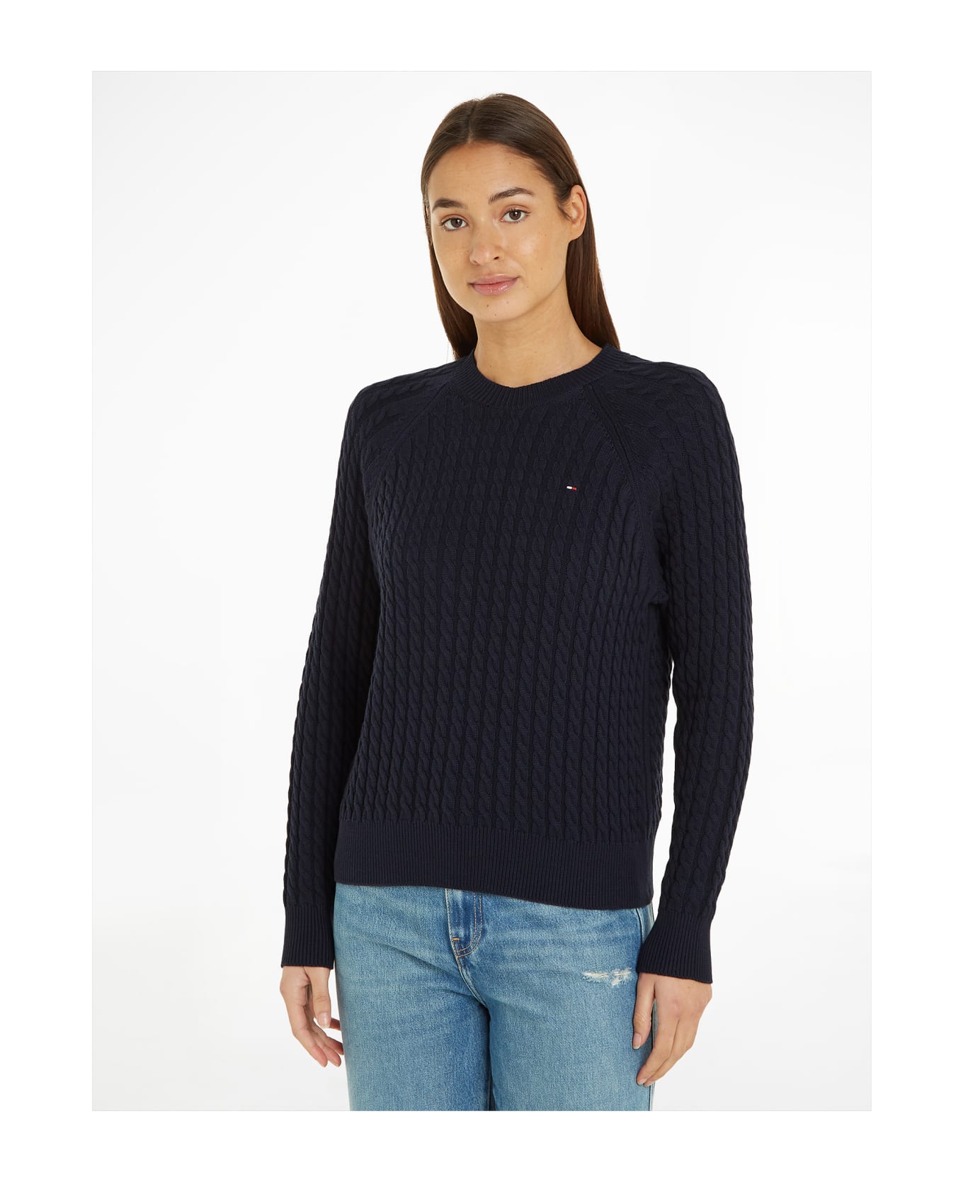 Tommy Hilfiger Relaxed-fit Sweater In Woven Knit - DESERT SKY