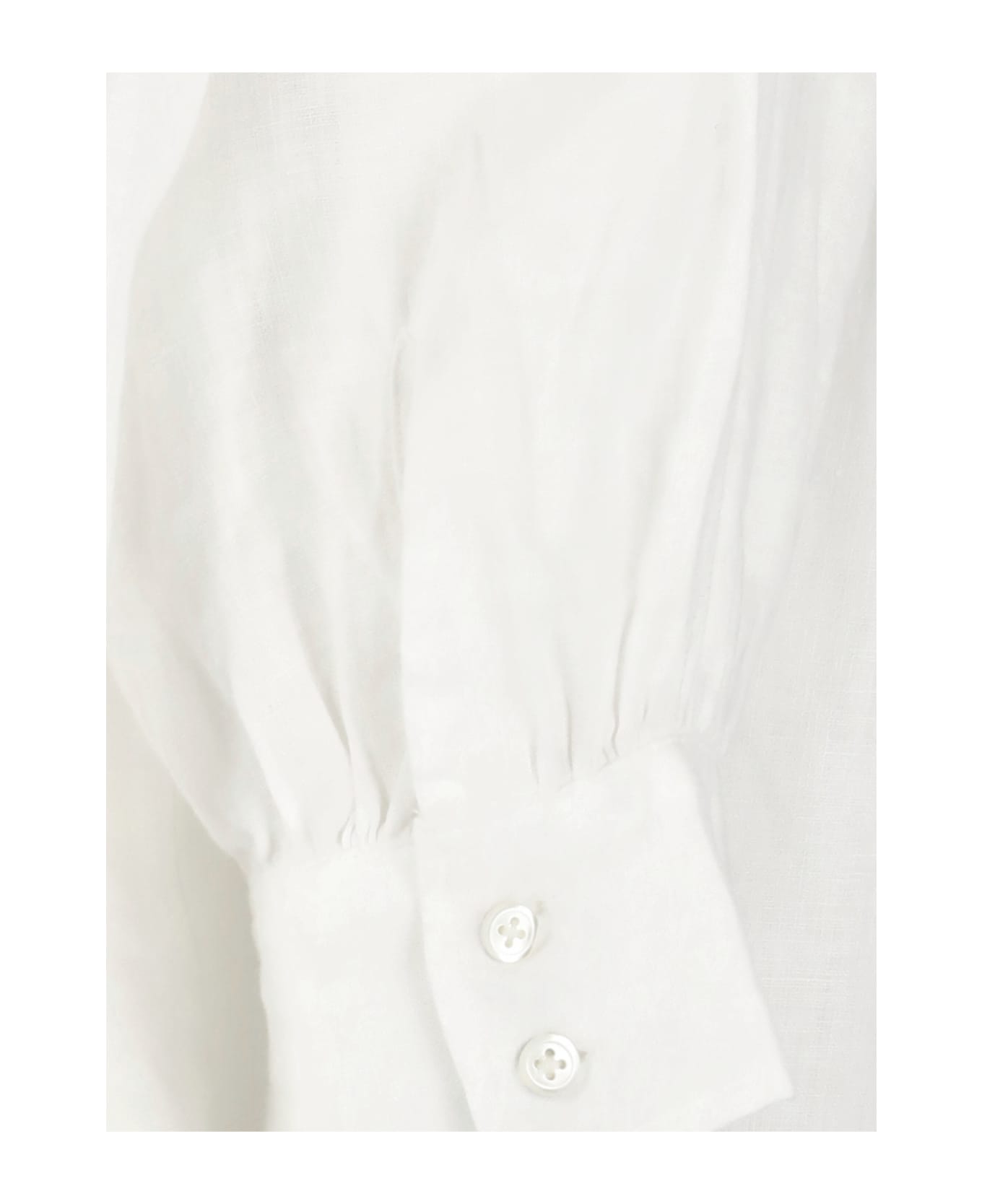 Polo Ralph Lauren Linen Shirt - White ブラウス