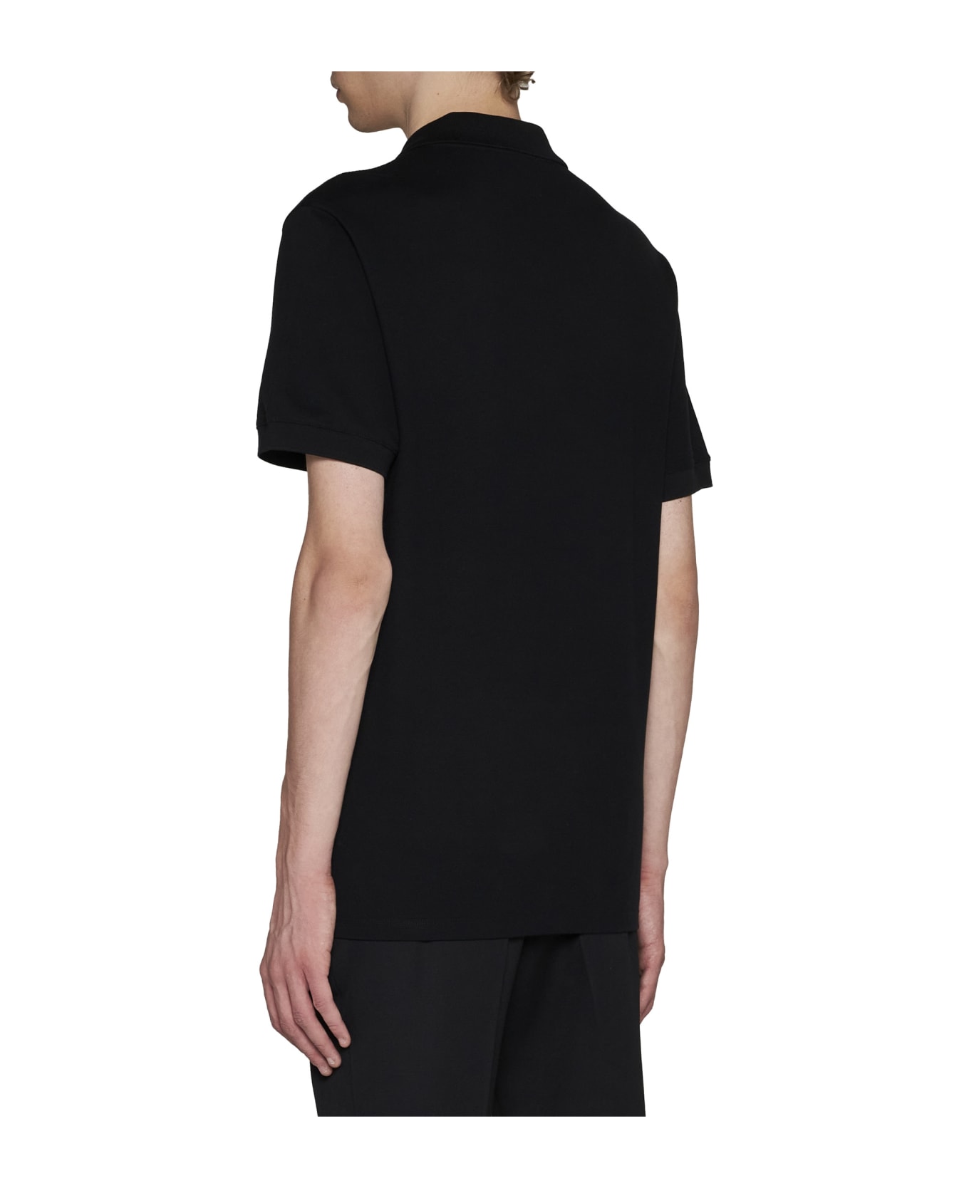 Alexander McQueen Cotton Polo Shirt - Black ポロシャツ