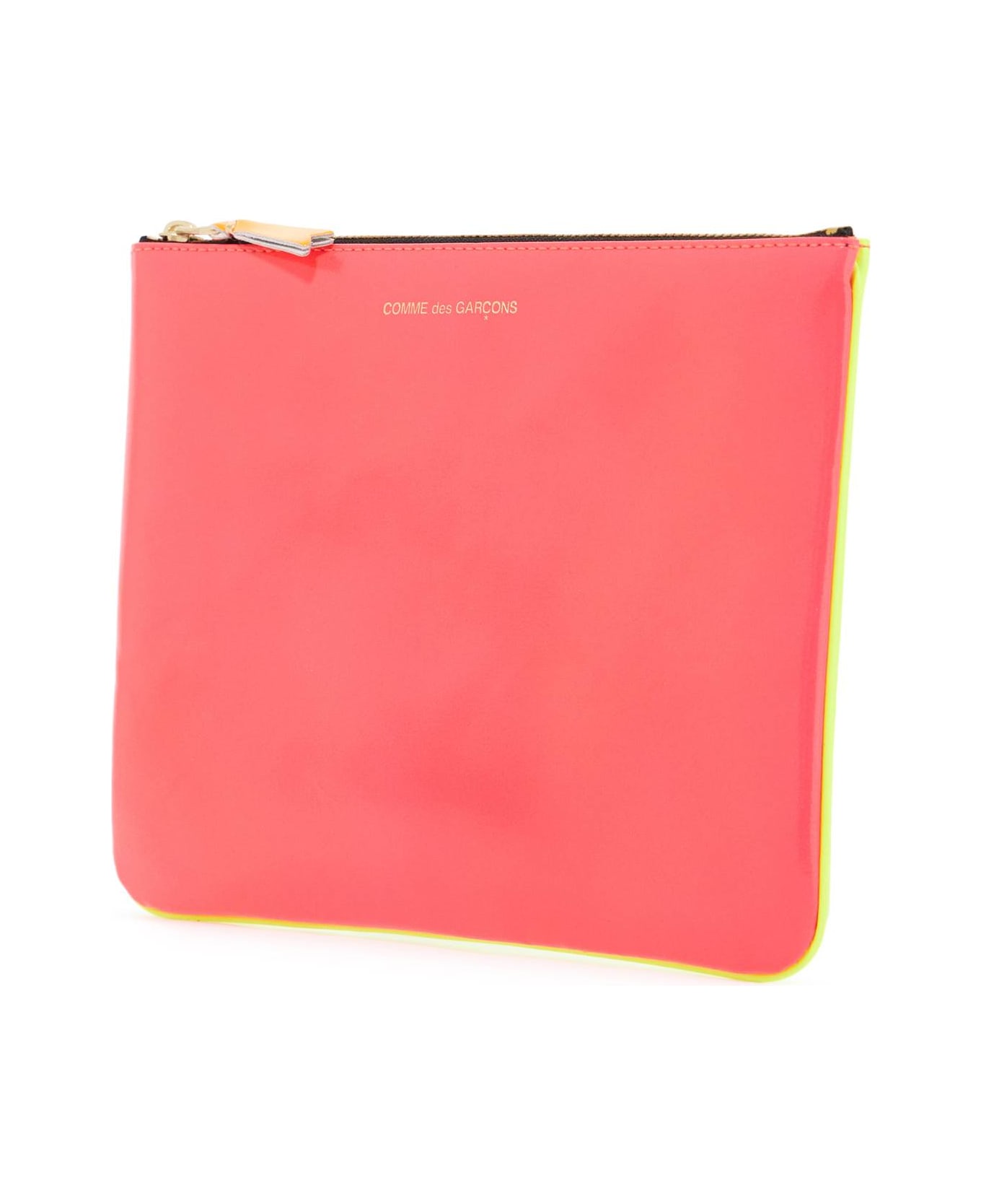 Comme des Garçons Wallet Super Fluo Pouch - PINK YELLOW (Fuchsia)