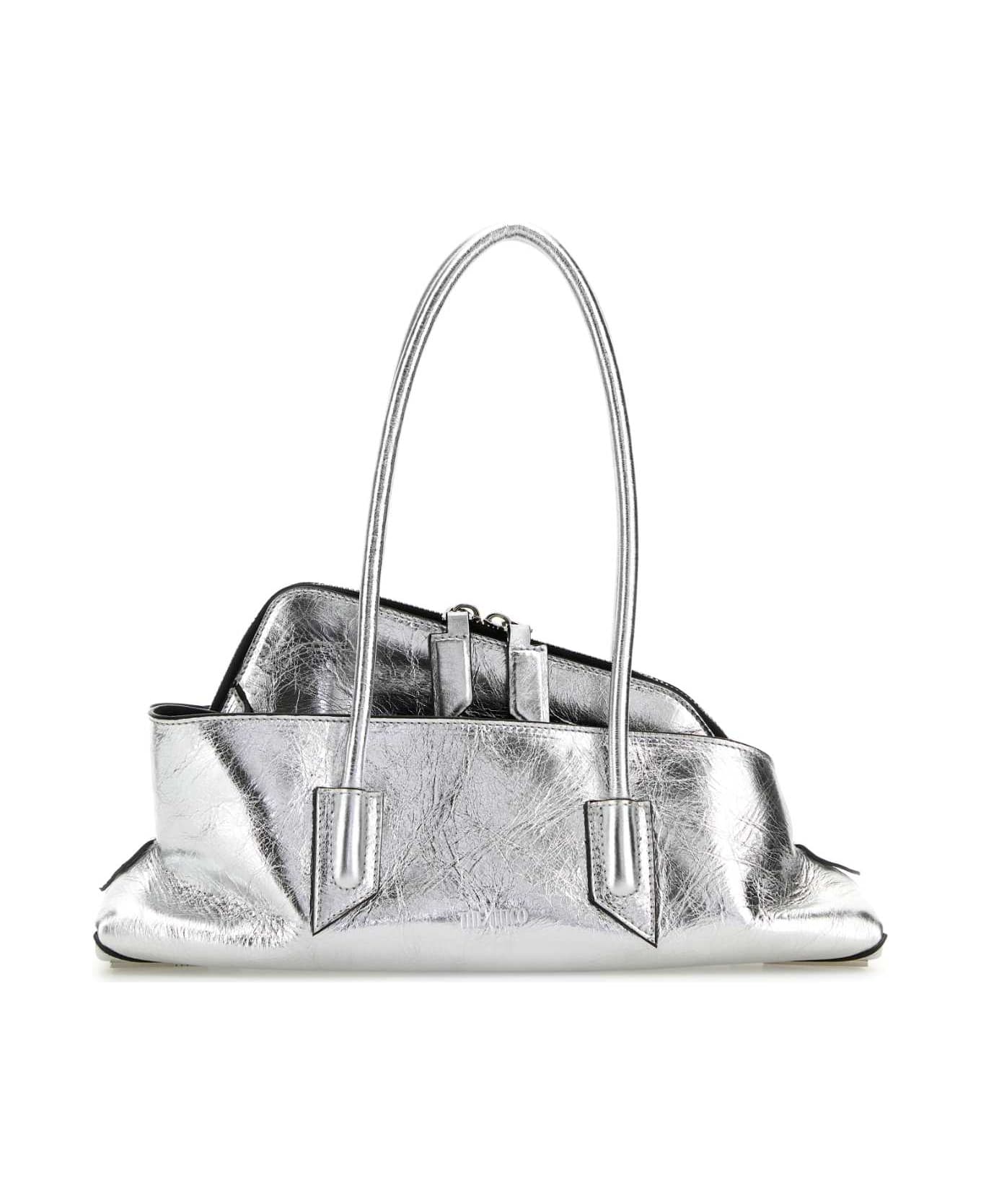 The Attico Silver Leather Small La Passeggiata Handbag - SILVER