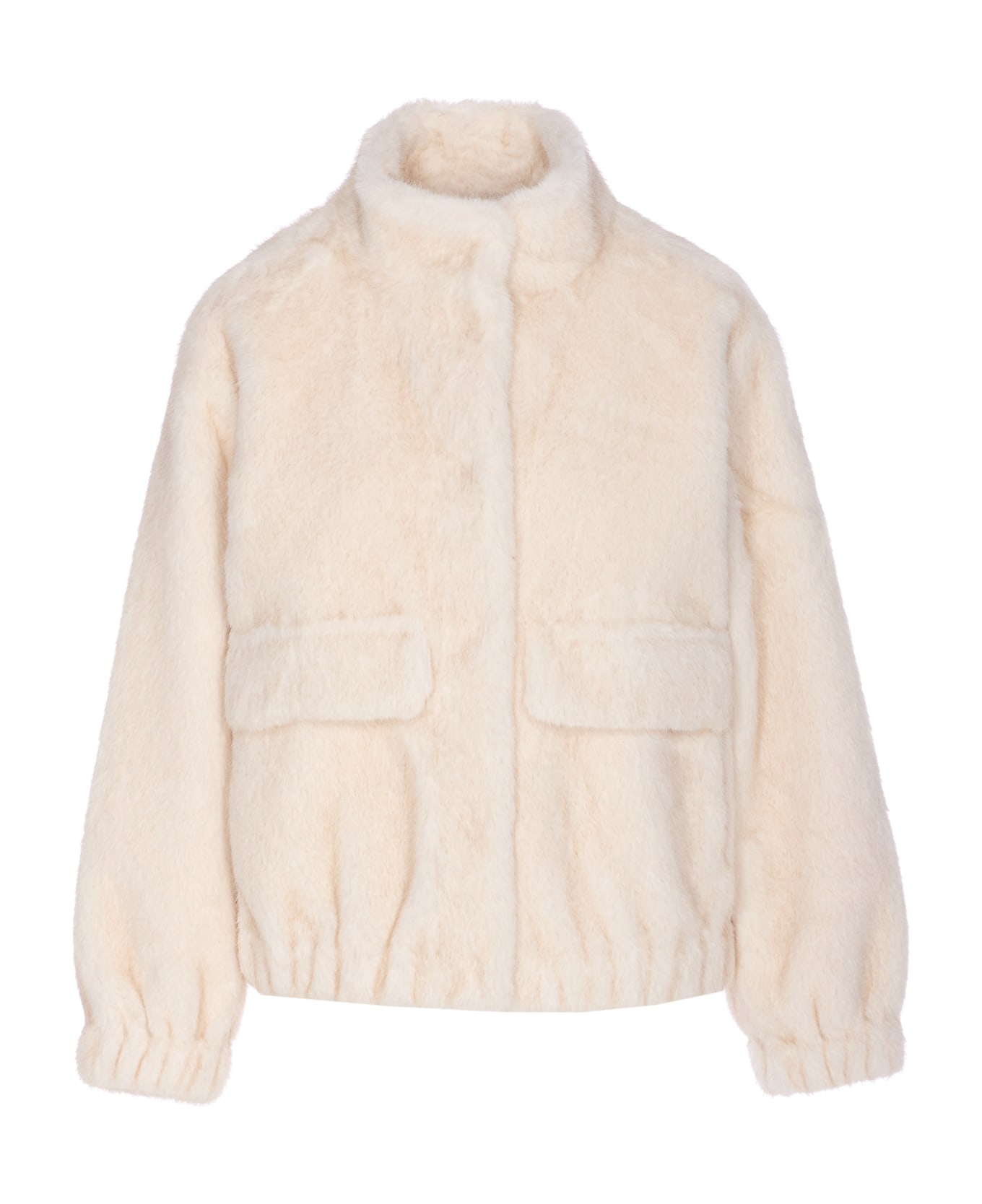 Michael Kors Faux Fur Jacket - Yellow Cream