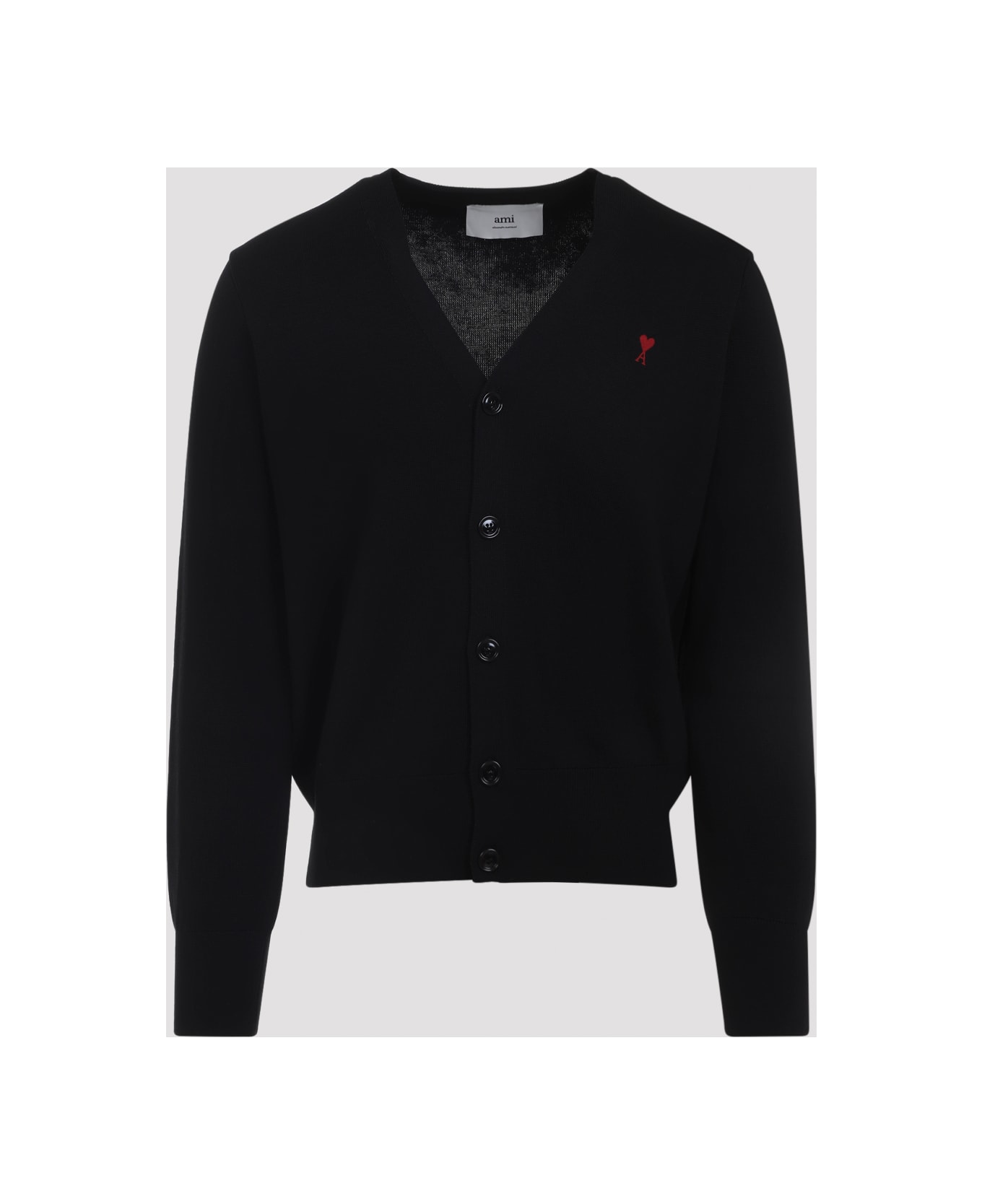 Ami Alexandre Mattiussi Adc Cardigan - Black Red