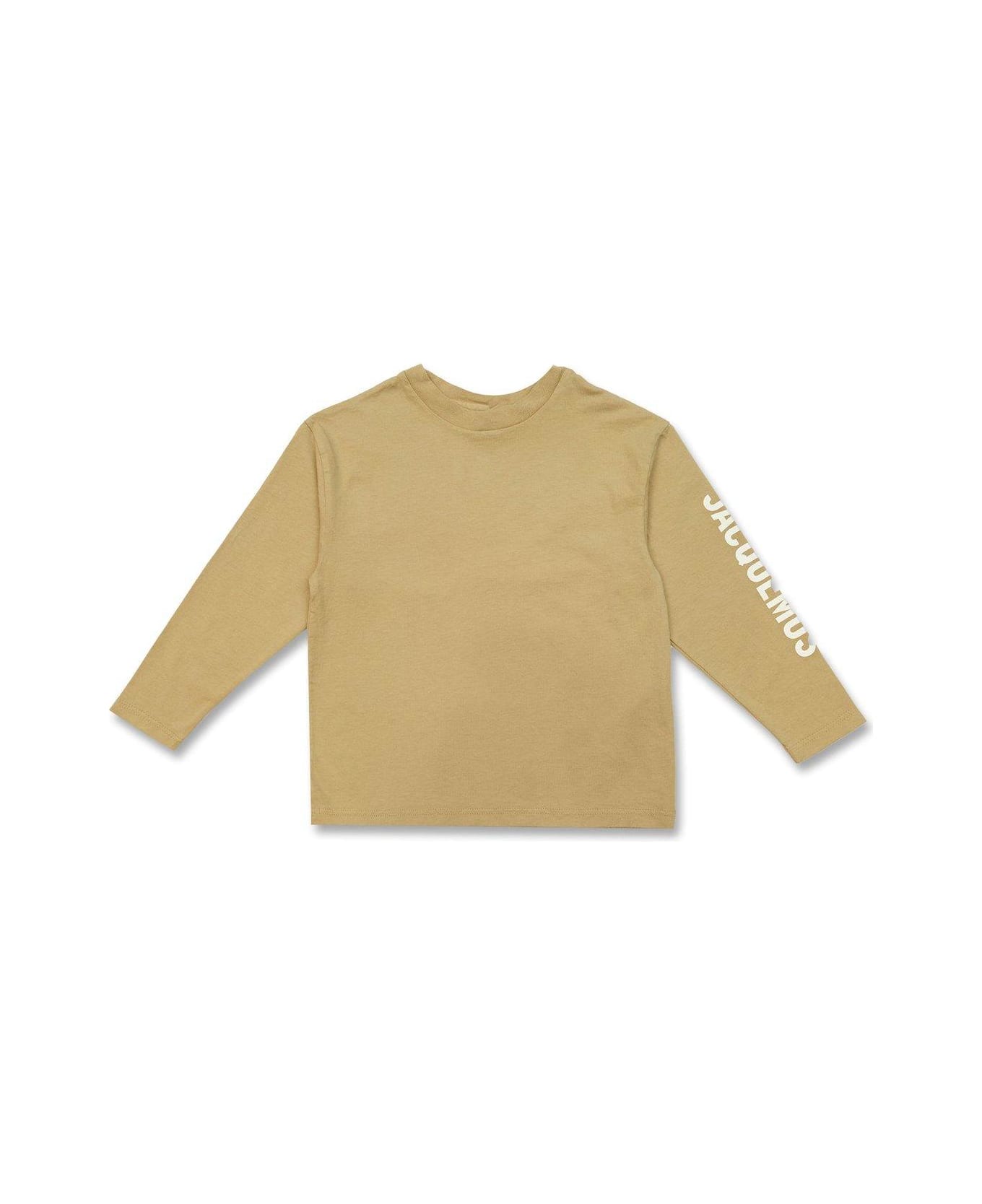 Jacquemus L'enfant Logo Printed Crewneck T-shirt - Beige