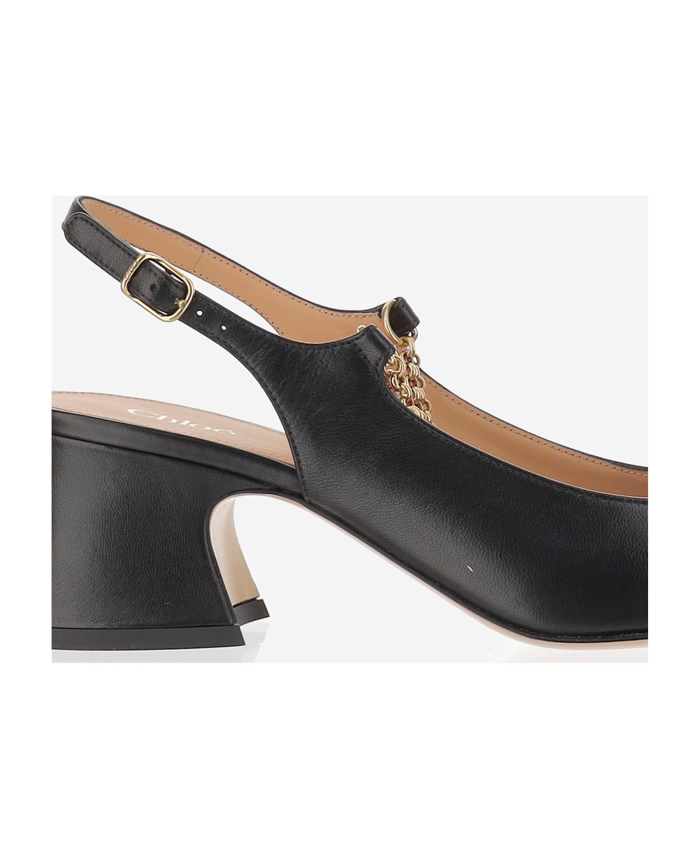 Chloé Charms Slingback Pumps - Black