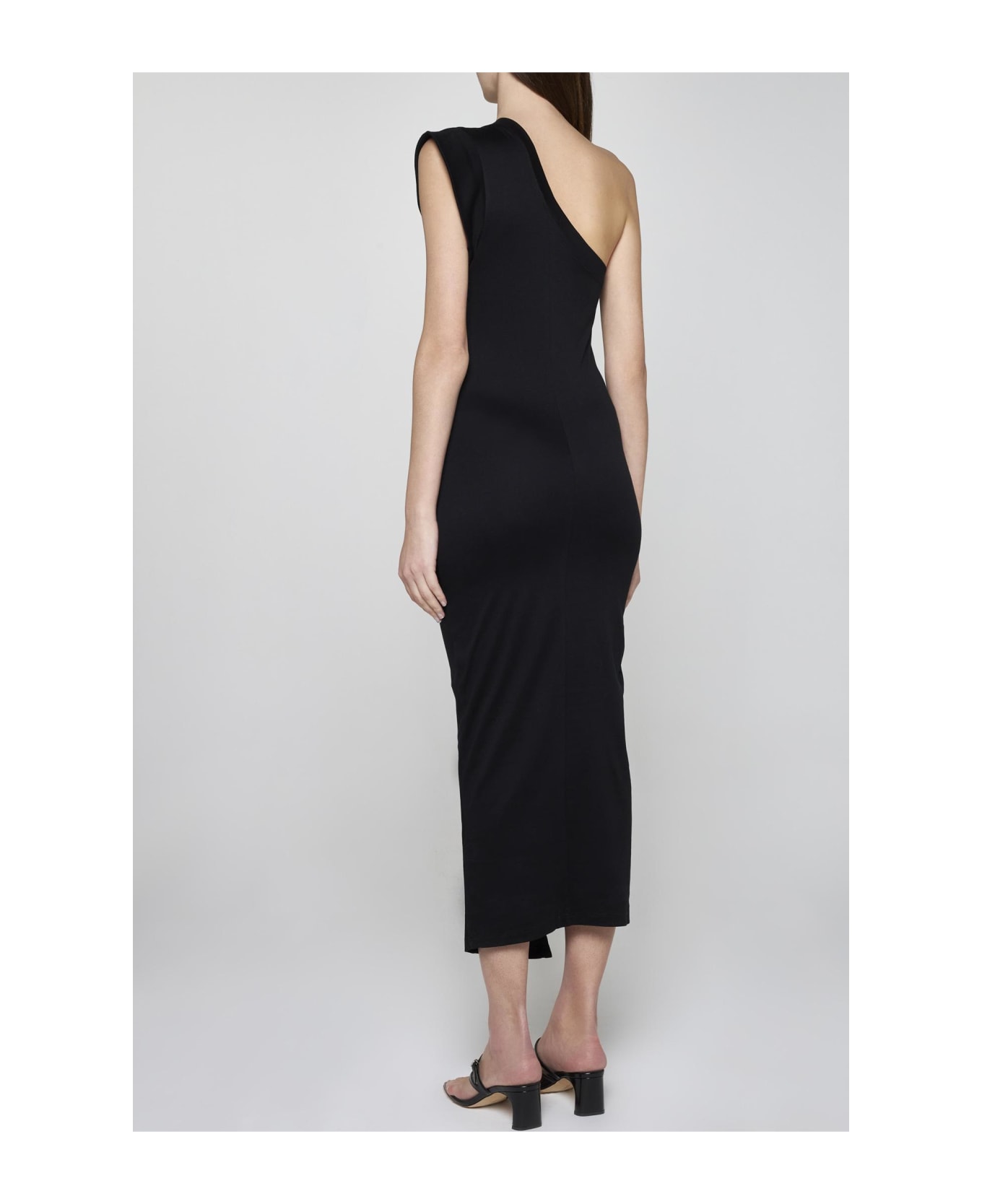 Isabel Marant Maude Cotton One-shoulder Dress - Black