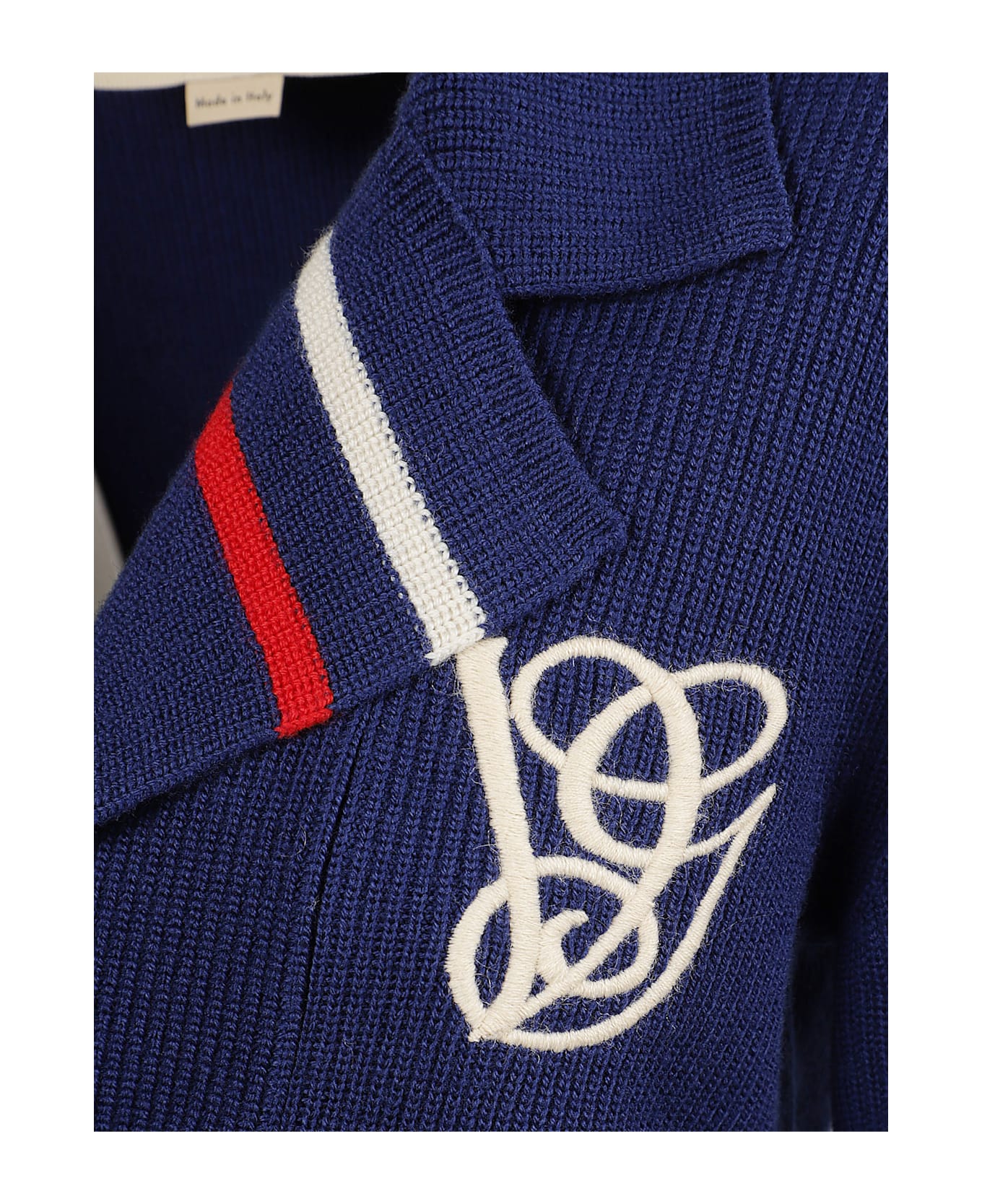 Valentino Double-breasted Wool Cardigan - BLUE