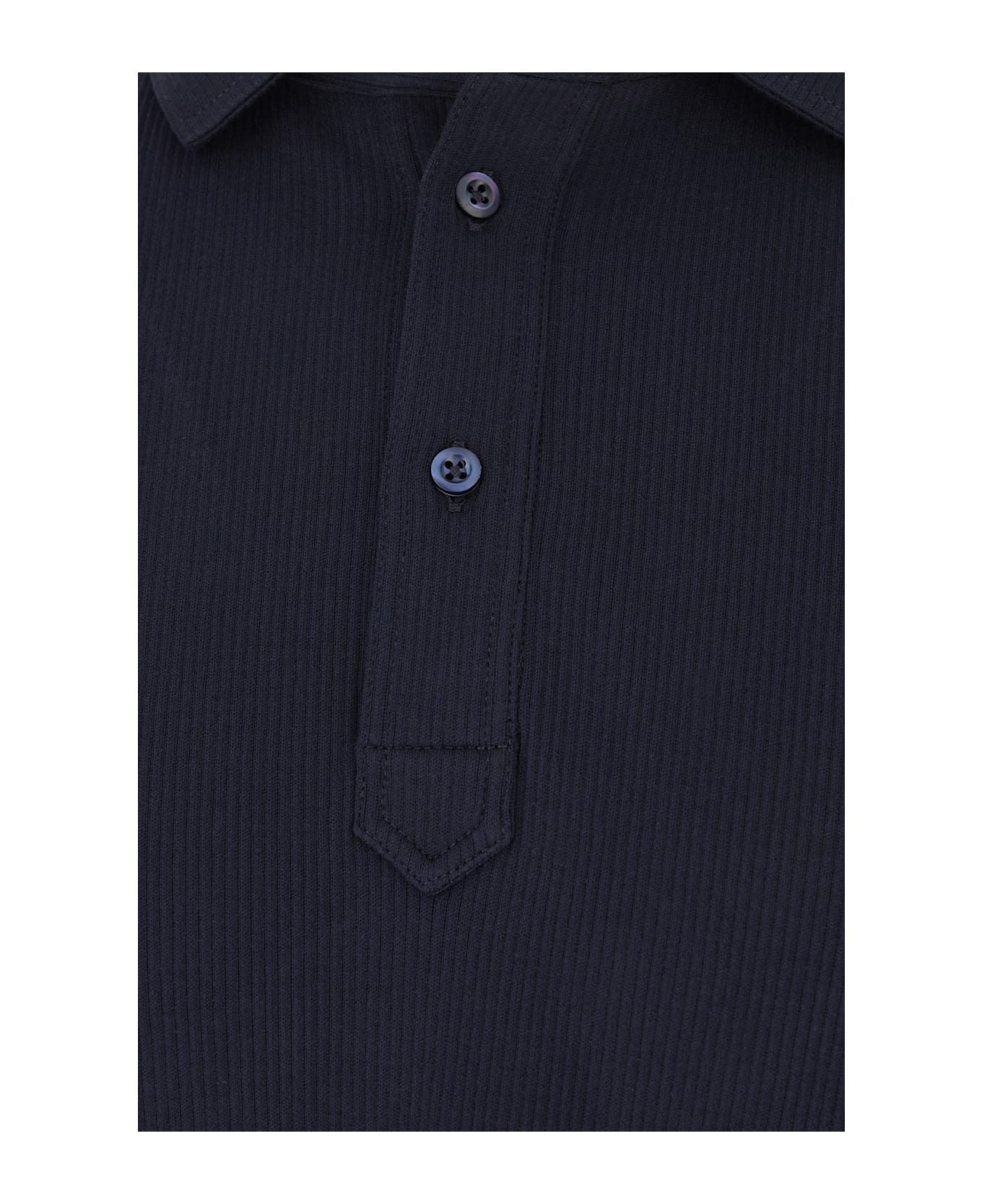 Brunello Cucinelli Midnight Blue Cotton Polo Shirt - C470