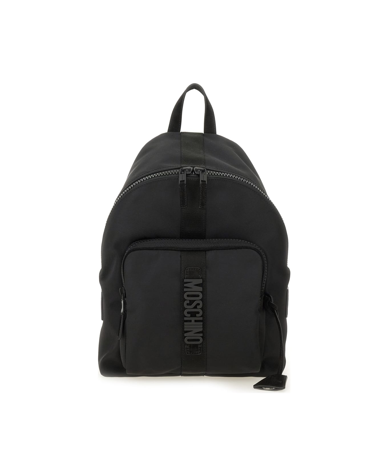 Moschino Backpack With Logo - BLACK